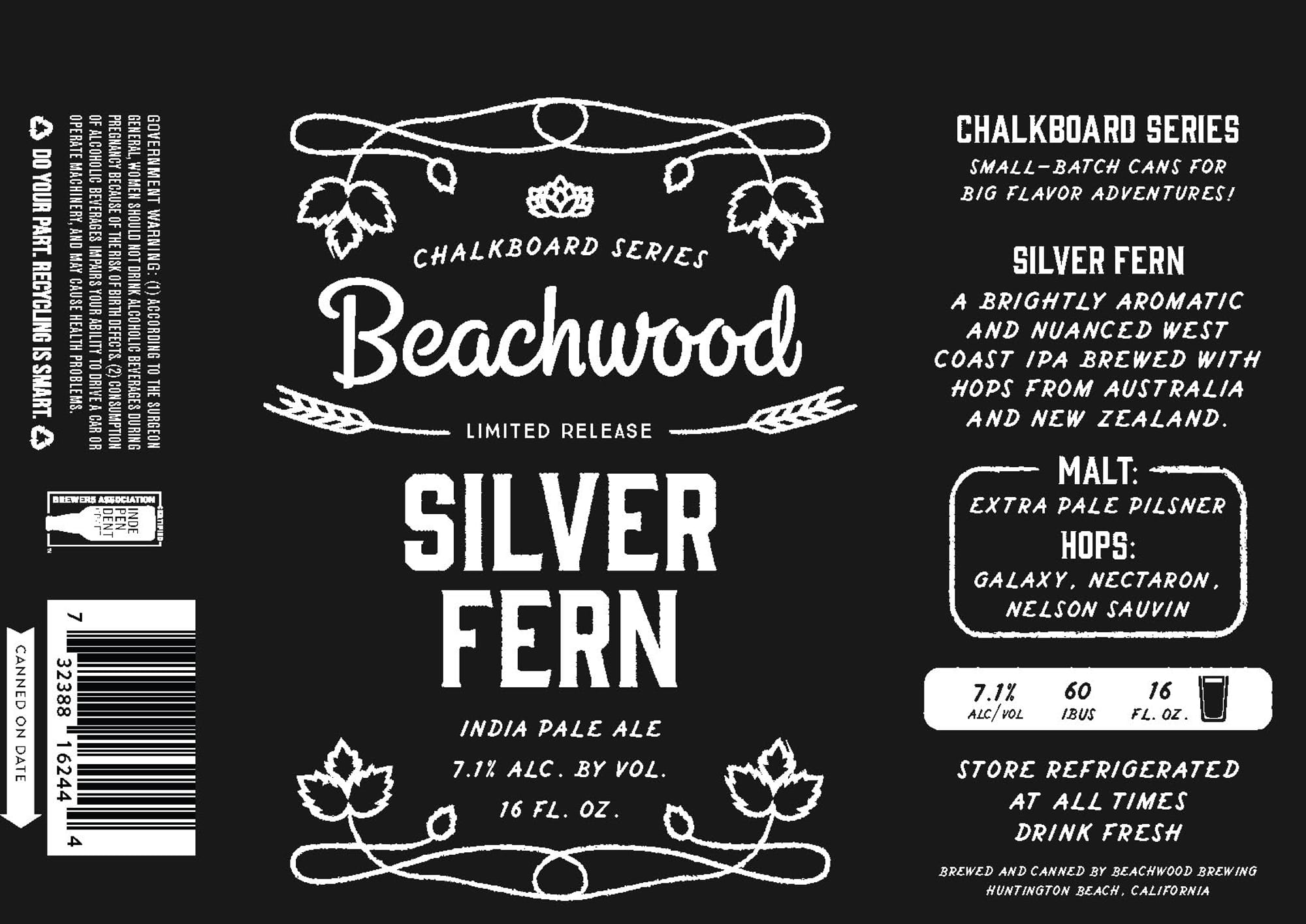 Silver Fern by Beachwood Brewing - beer label