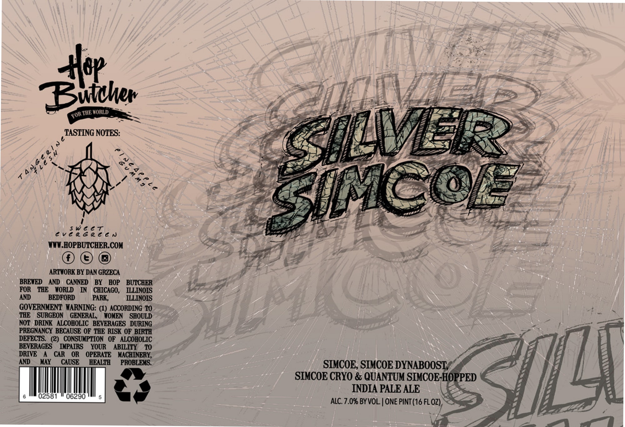 Simcoe Simcoe Dynaboost by Hop Butcher For The World - beer label