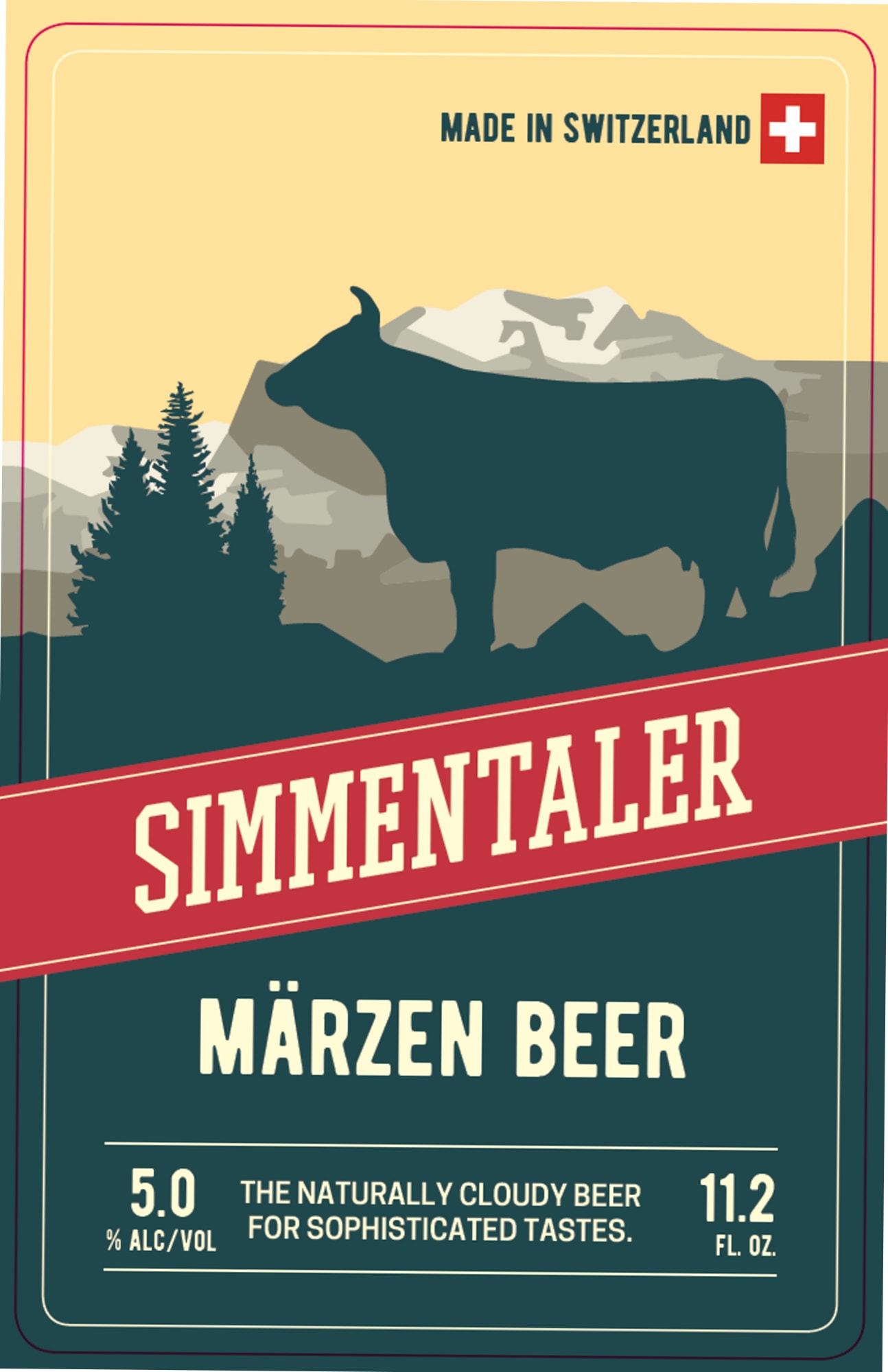 Simmentaler Märzen Beer by Brauerei Simmentaler - beer label