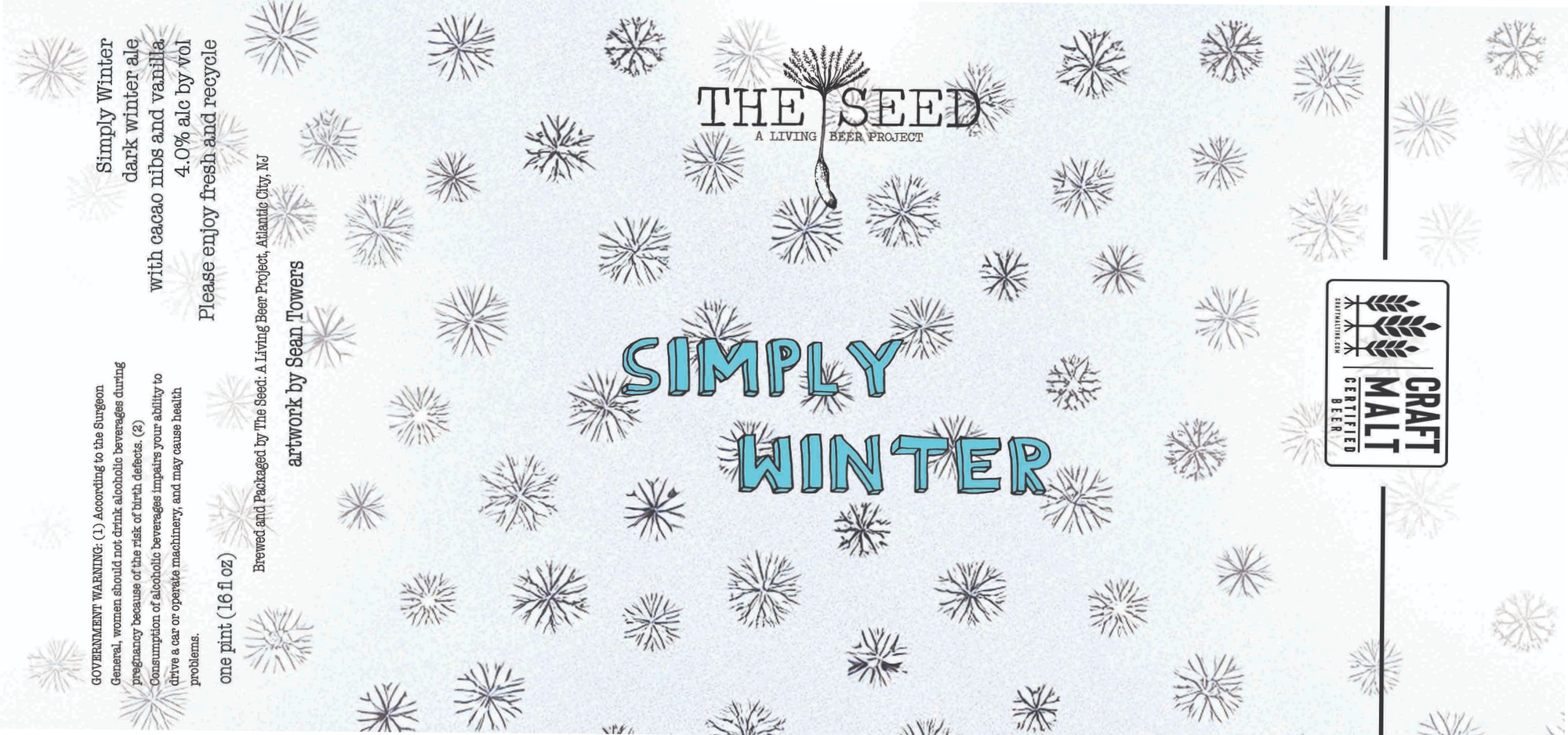 Simply Winter by The Seed - beer label