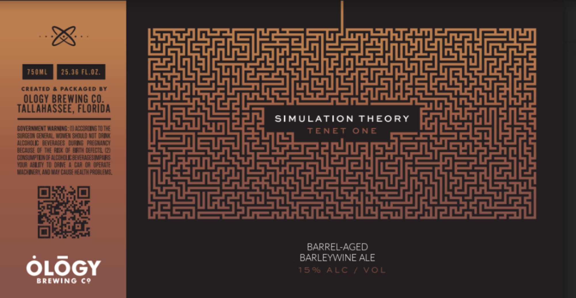 Simulation Theory: Tenet One by Ology Brewing Co. - beer label