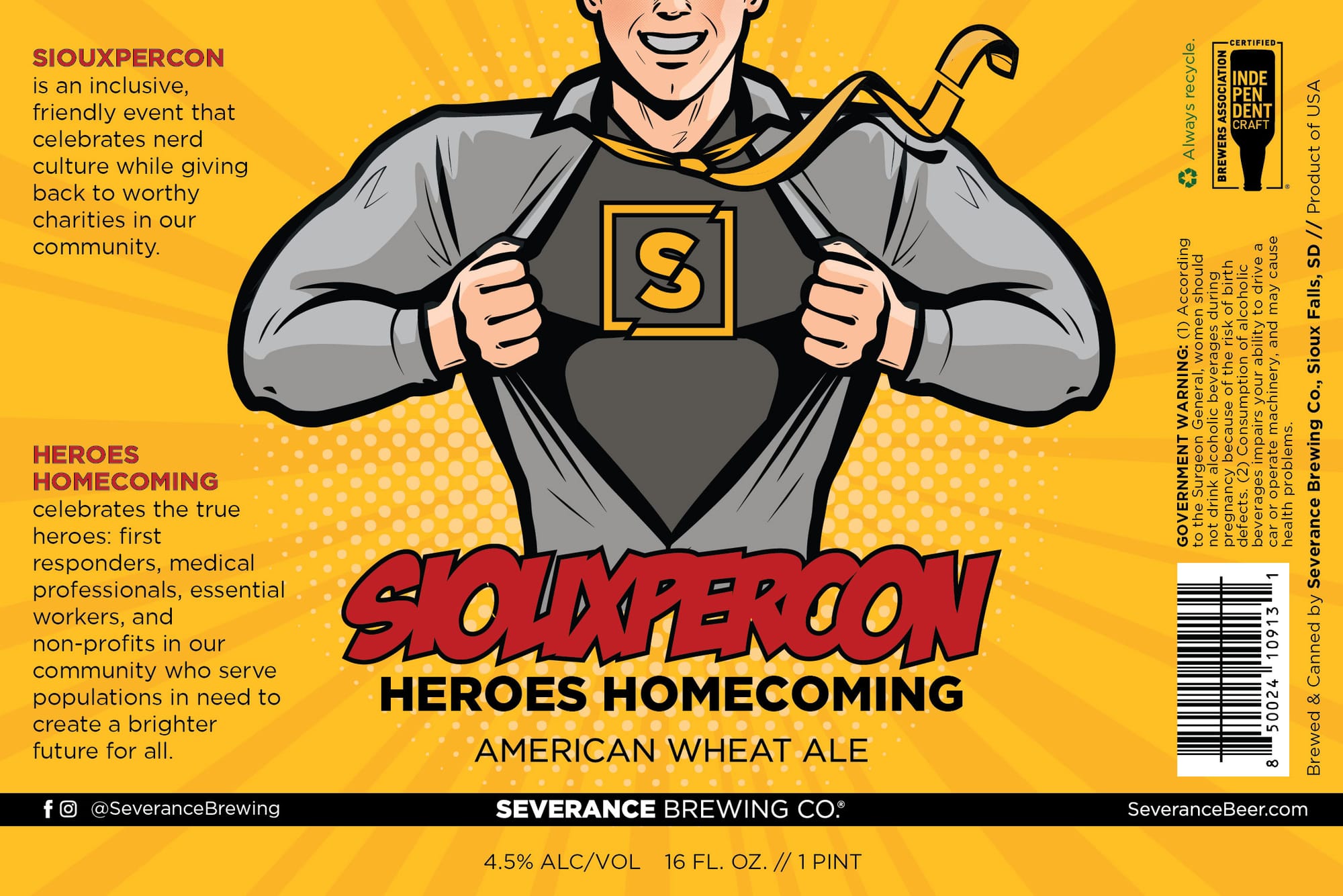 SiouxperCon by Severance Brewing Co. - beer label