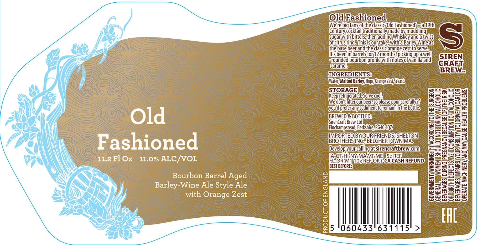 Old Fashioned by Siren Craft Brew - beer label