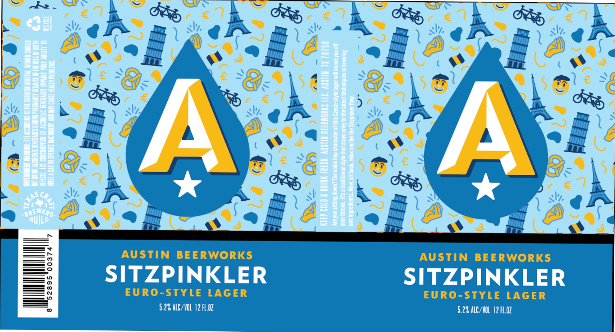 Sitzpinkler by Austin Beerworks - beer label