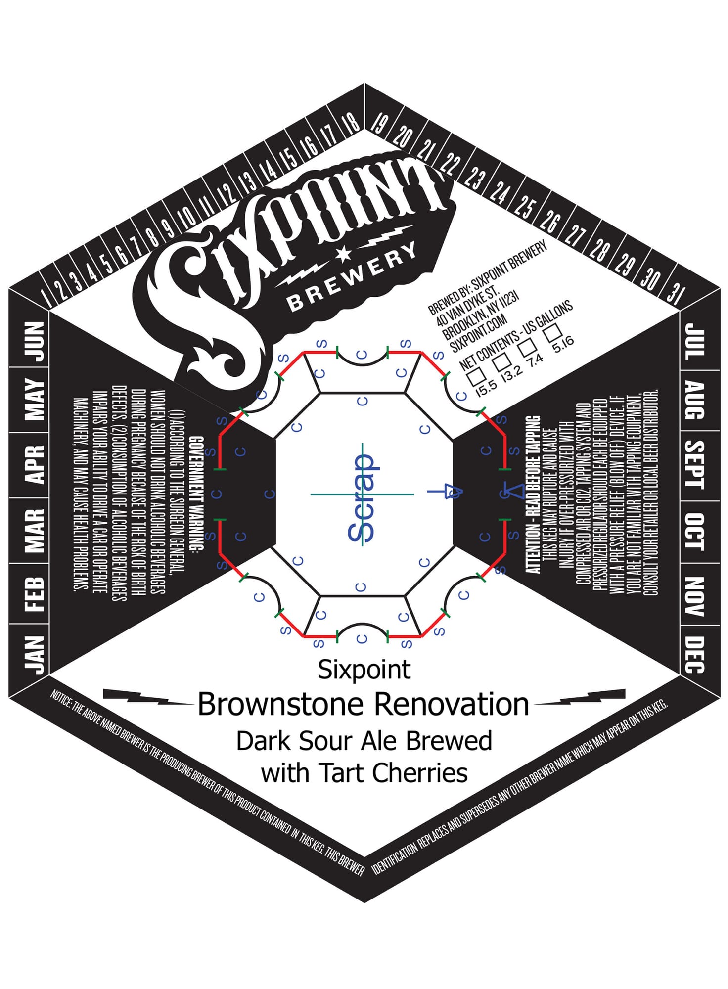 Brownstone Renovation by Sixpoint Brewery - beer label