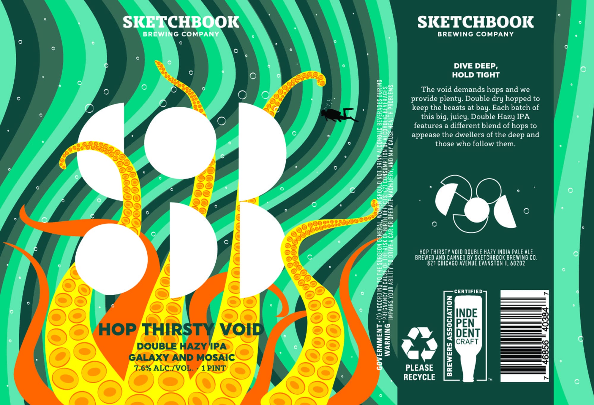 Hop Thirsty Void by Sketchbook Brewing Company - beer label