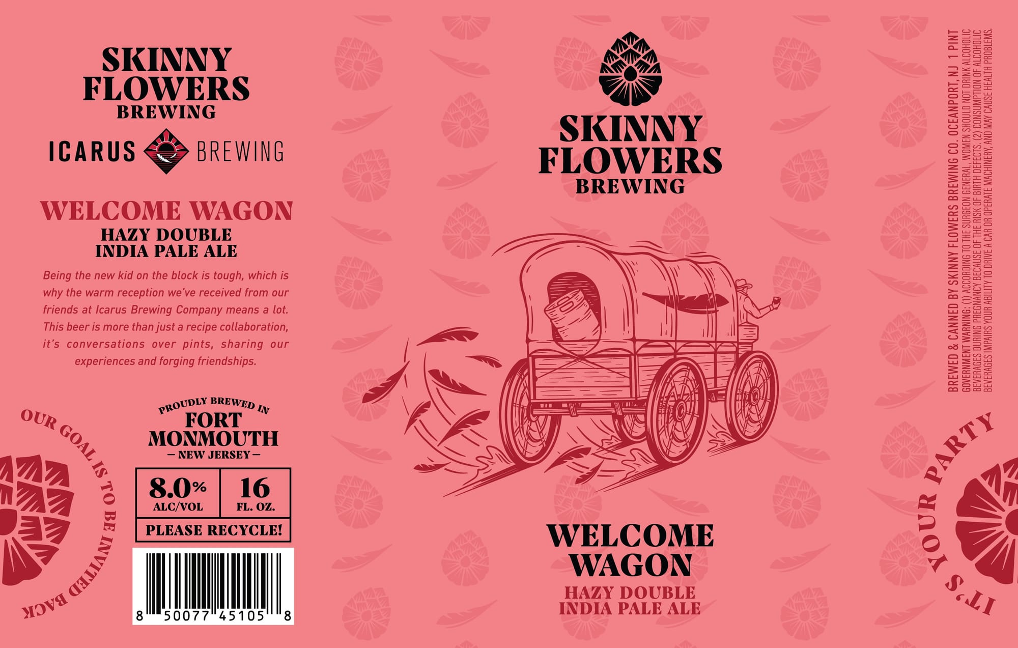 Icarus by Skinny Flowers Brewing - beer label