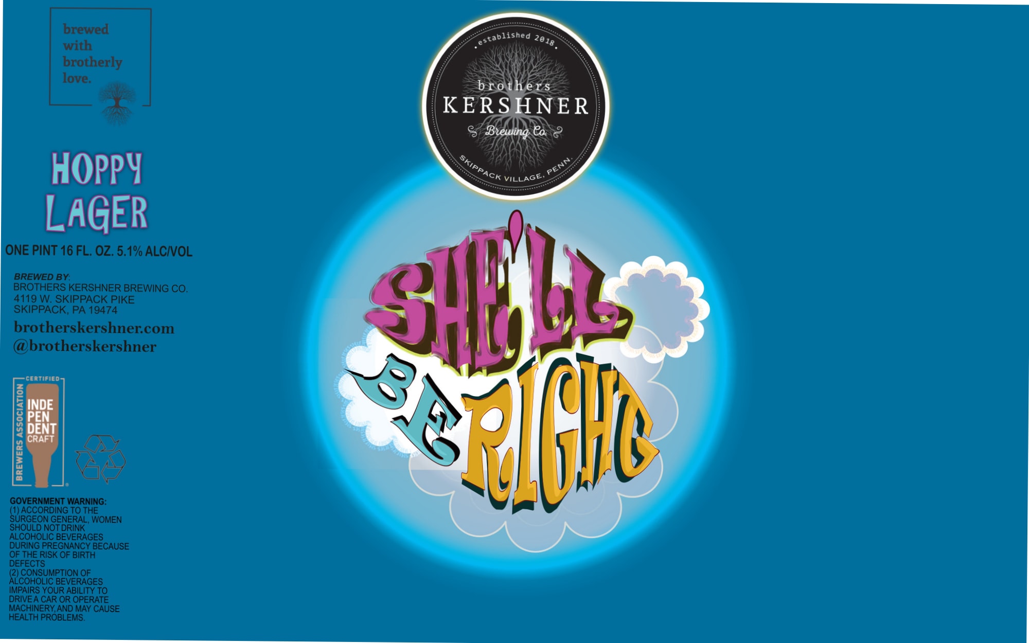 Skippack Pike by Brothers Kershner Brewing Co. - beer label