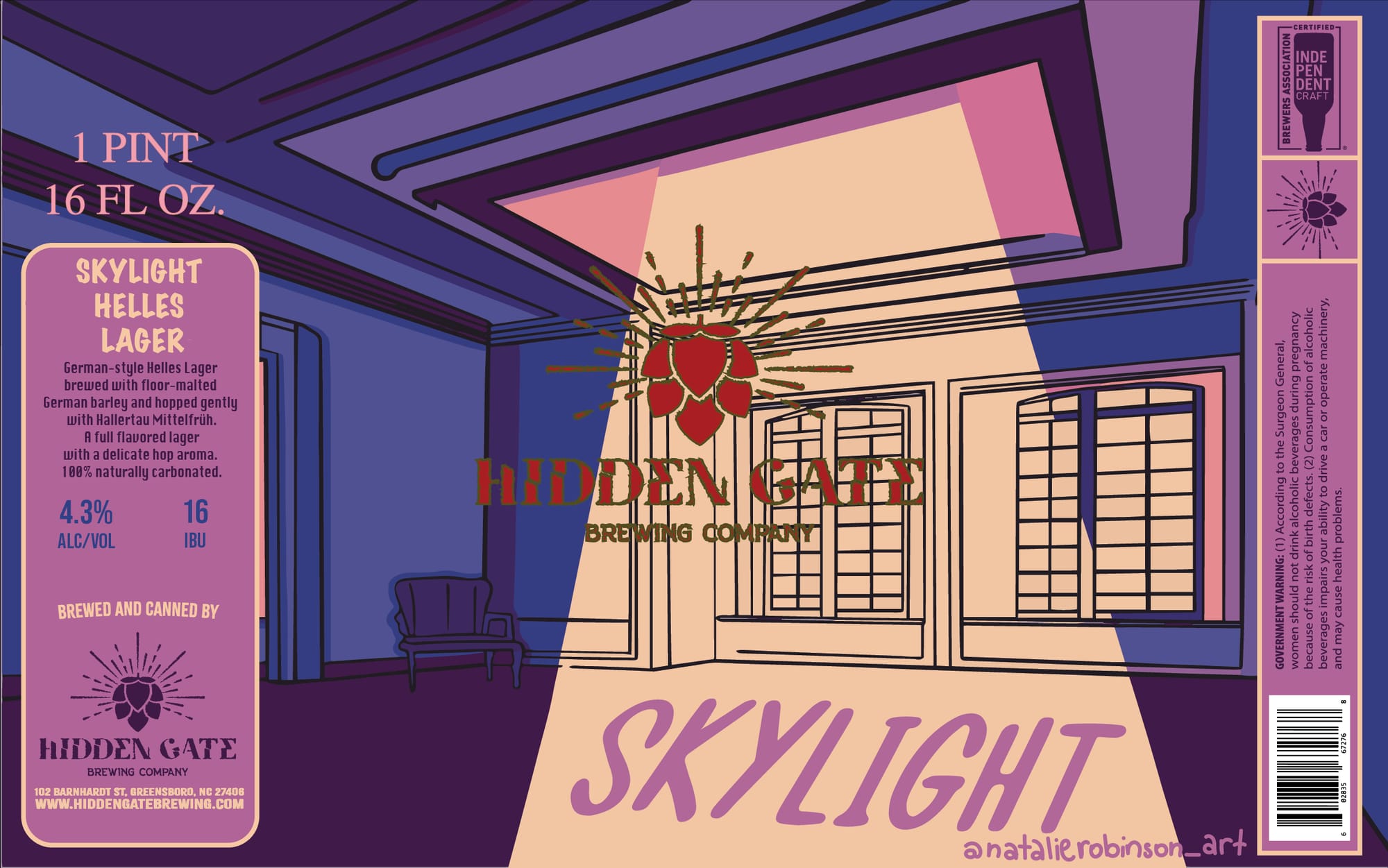 Skylight by Hidden Gate Brewing Company - beer label