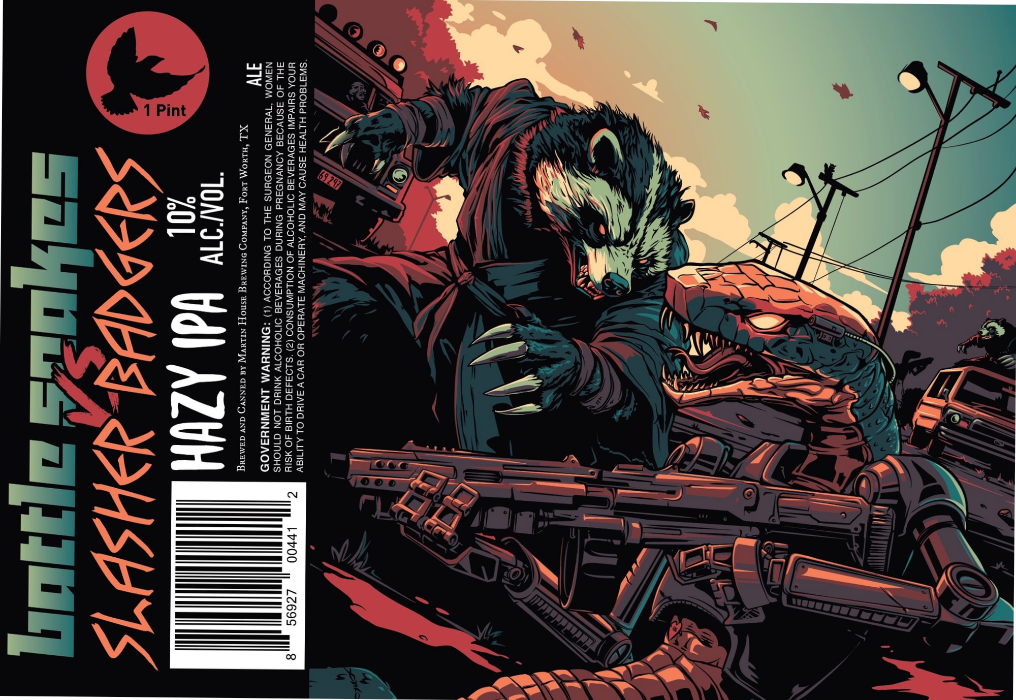 Slasher Badgers by Martin House Brewing Company - beer label