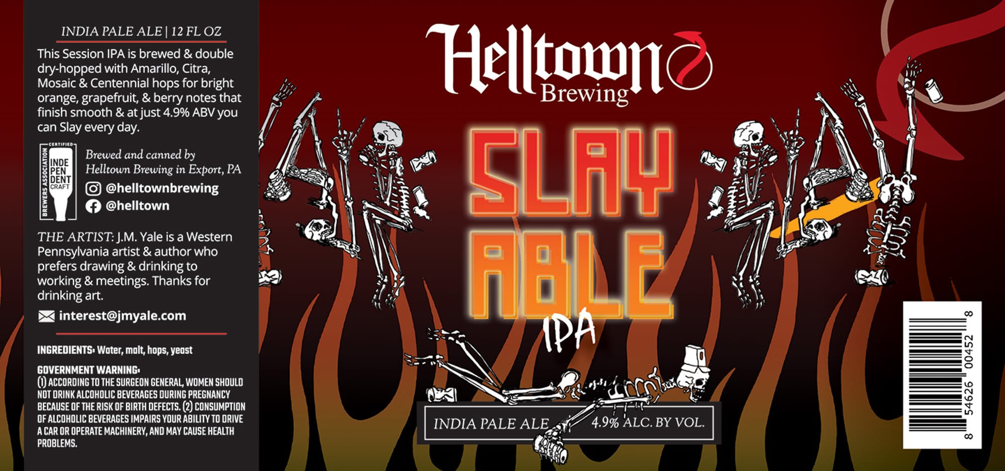 Slay All Day IPA by Helltown Brewing - beer label