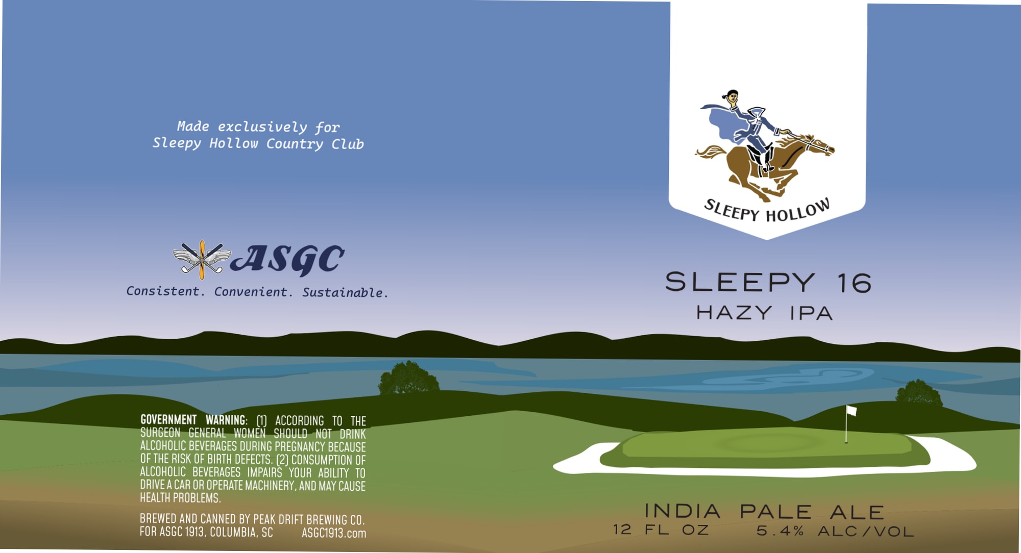 Sleepy 16 Hazy IPA by Peak Drift Brewing Co. - beer label