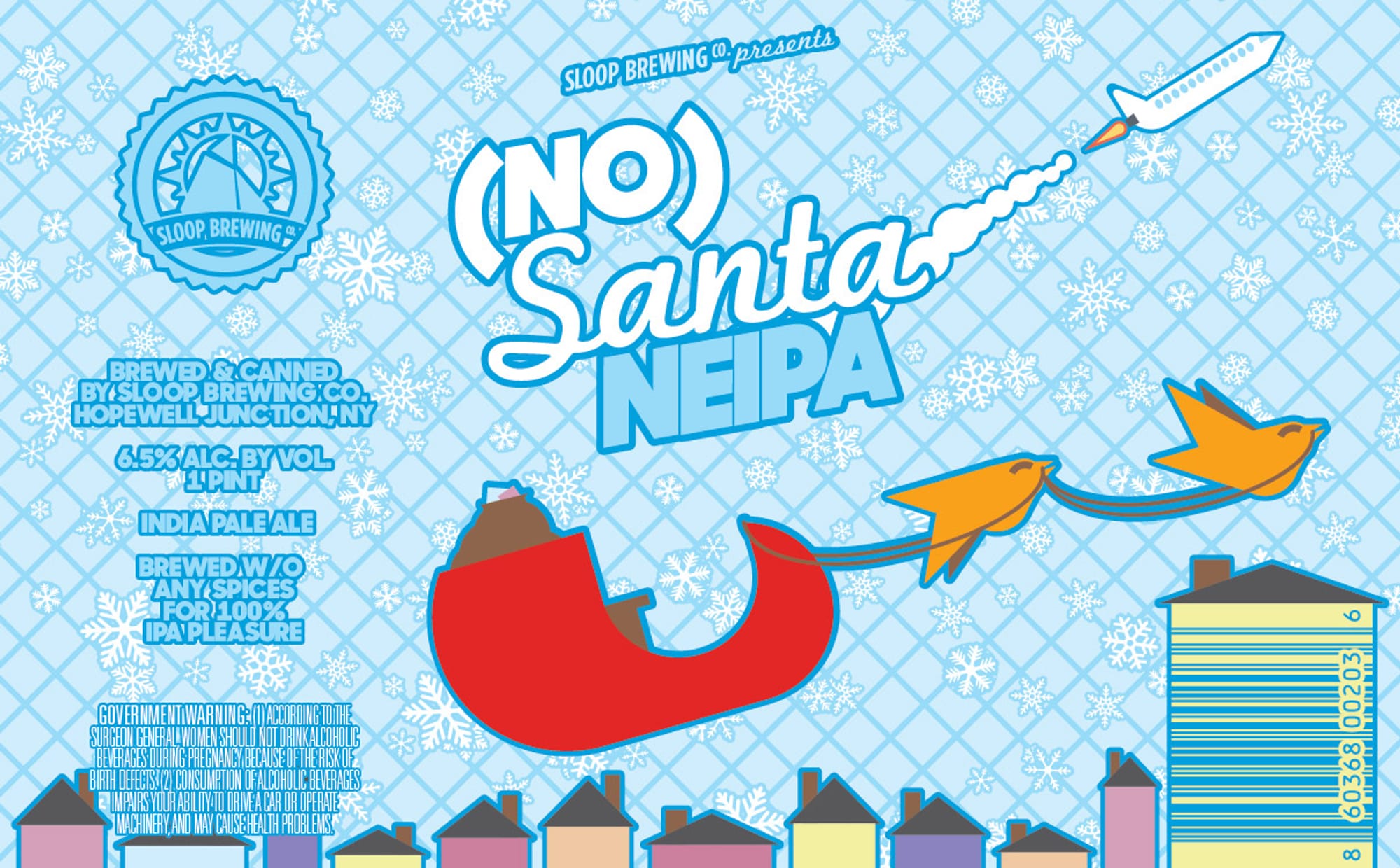 (No) Santa NEIPA by Sloop Brewing Co. - beer label