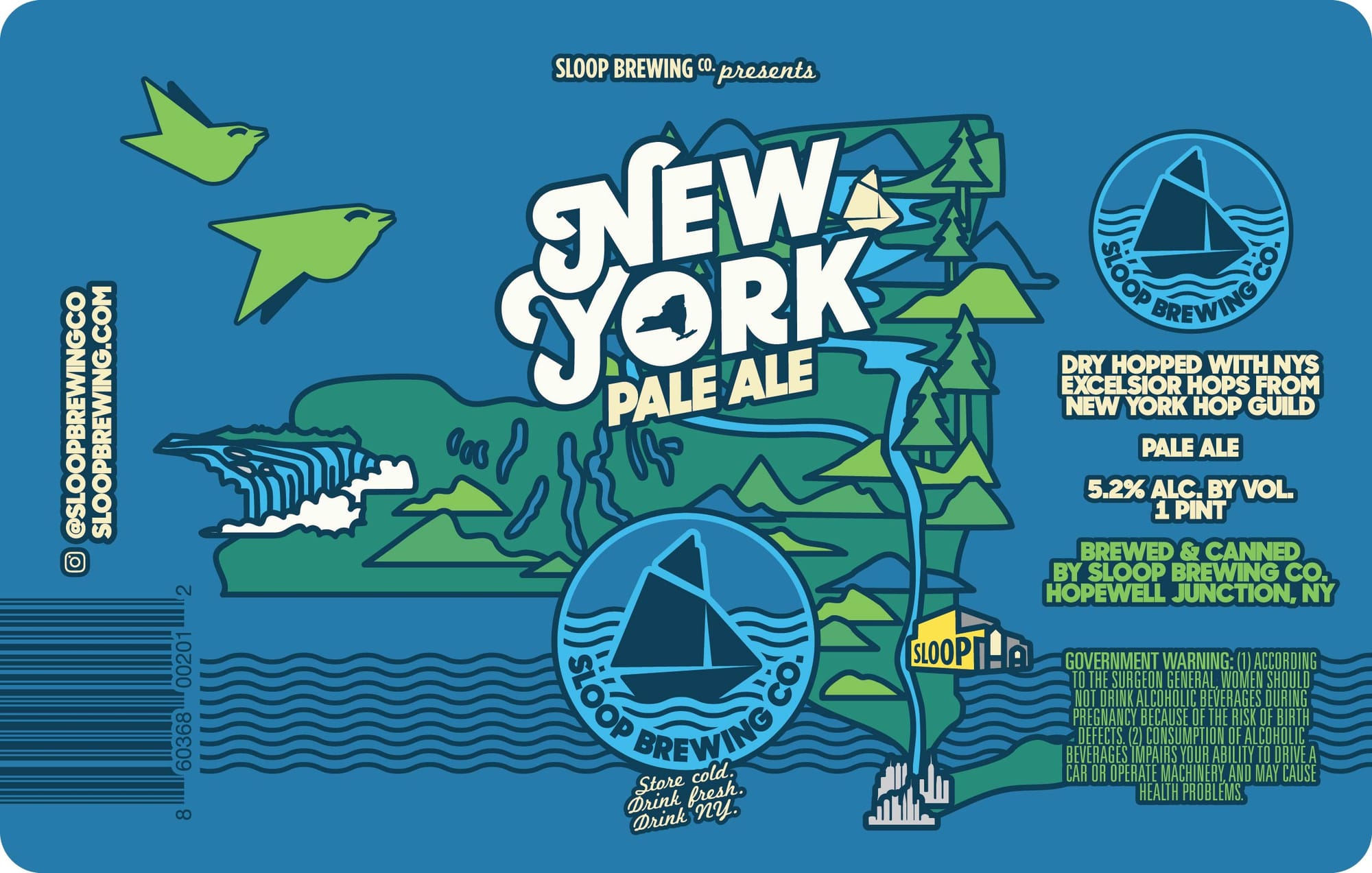 New York Pale Ale by Sloop Brewing Co. - beer label
