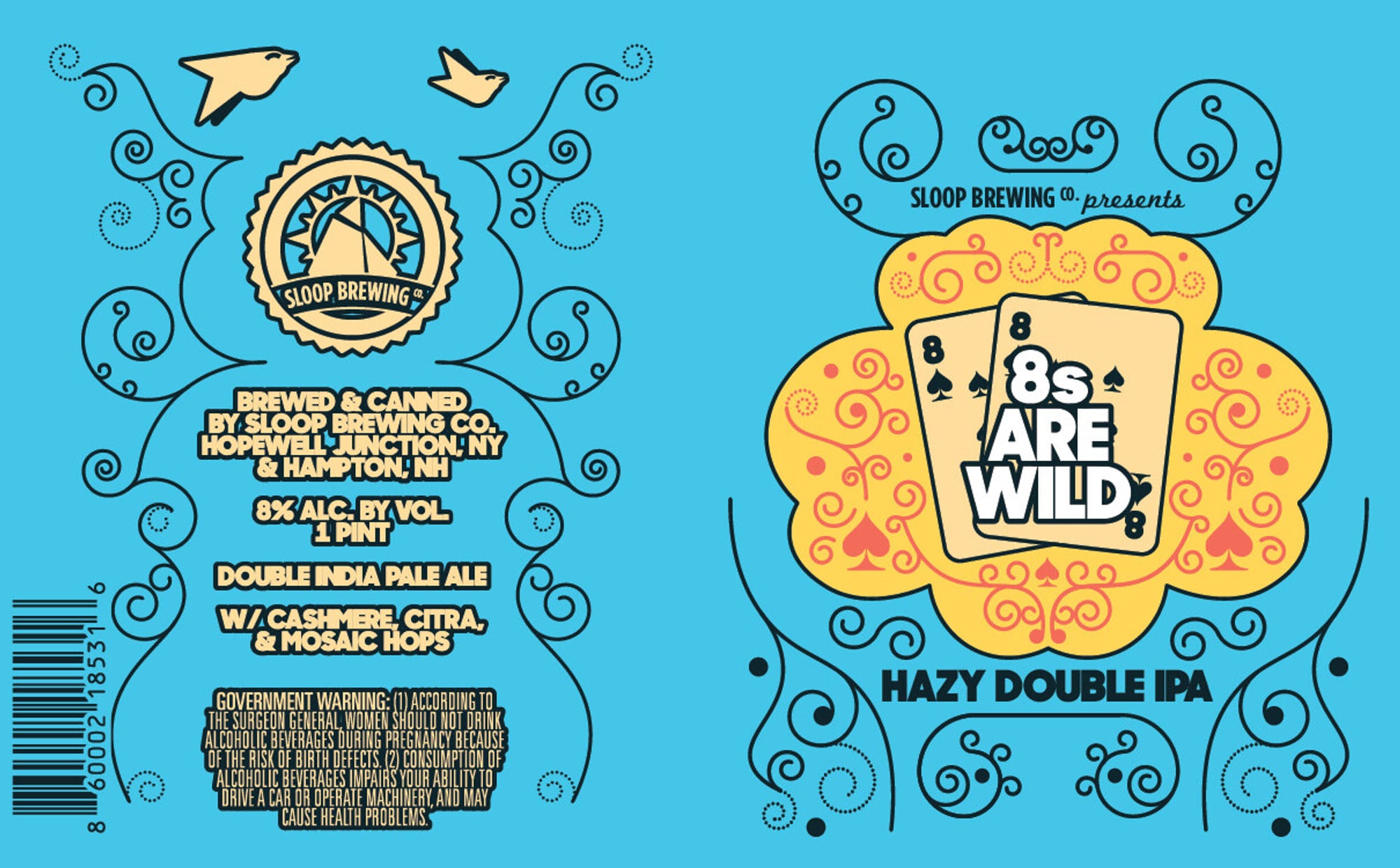 8 Are Wild by Sloop Brewing Co. - beer label