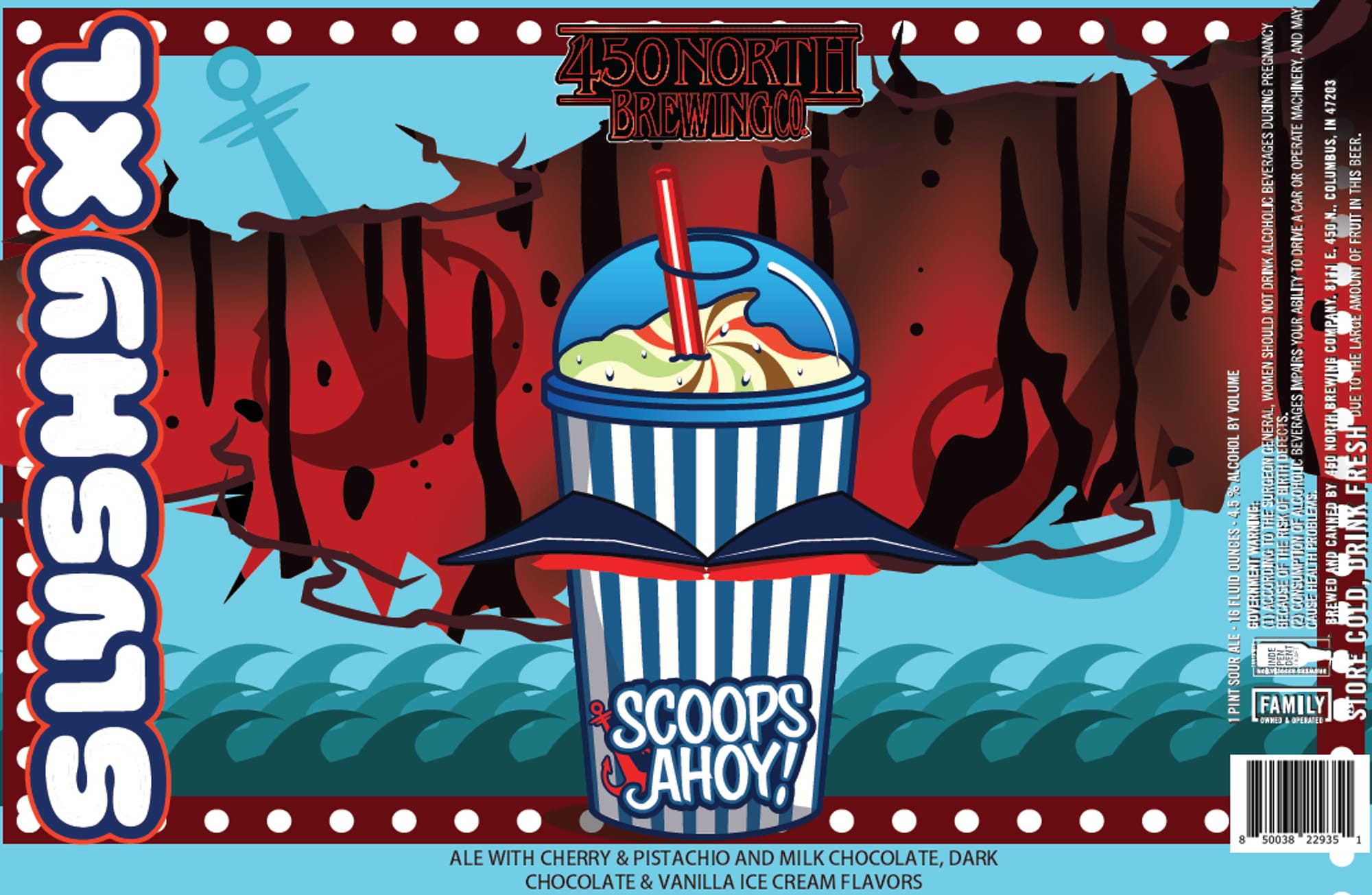 Slushy XL by 450 North Brewing Co. - beer label