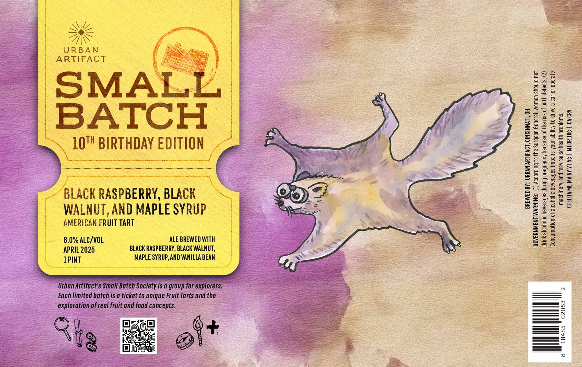 Small Batch 10th Birthday Edition by Urban Artifact - beer label