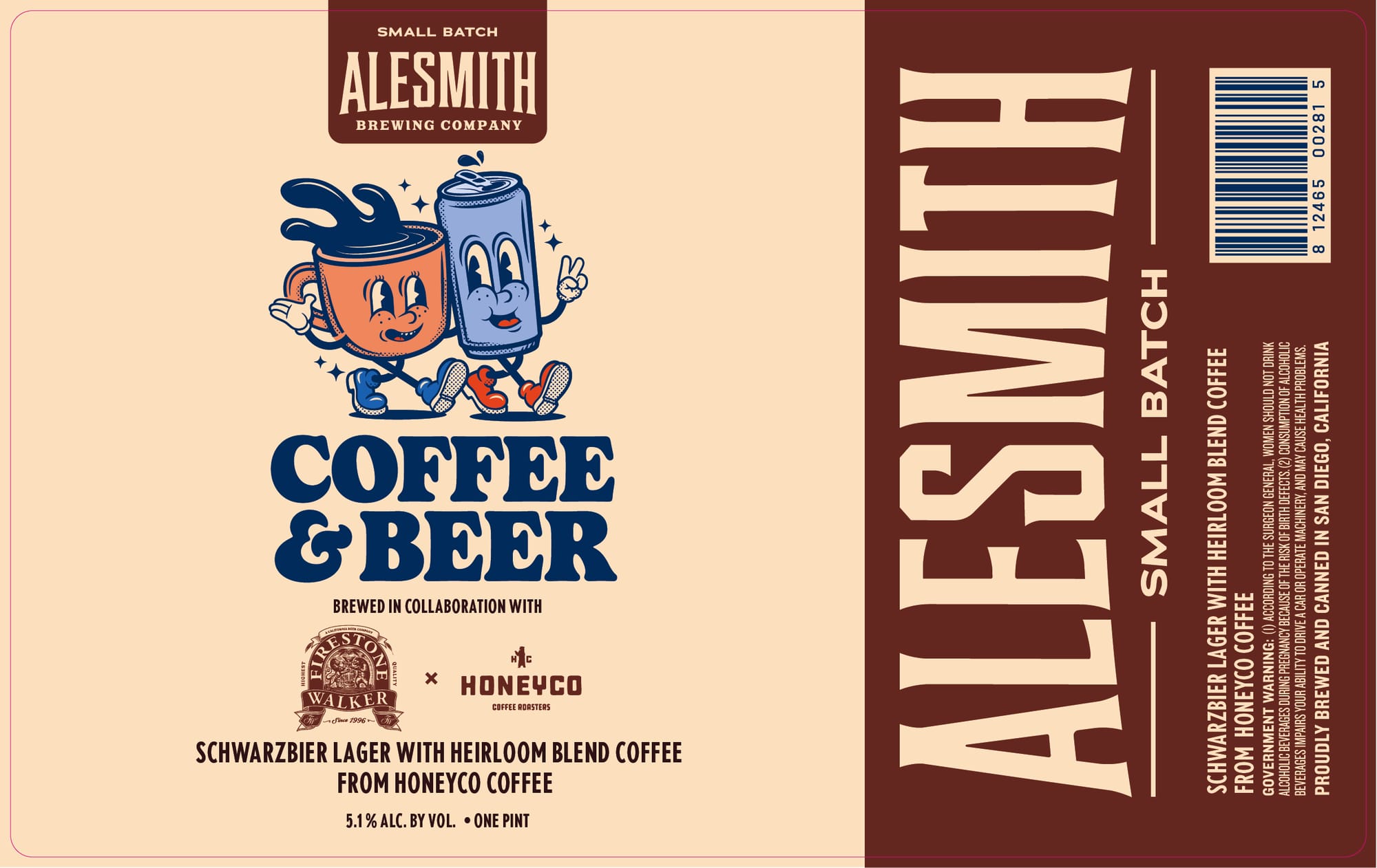 Small Batch Coffee & Beer Schwarzbier Lager by Alesmith Brewing Company - beer label