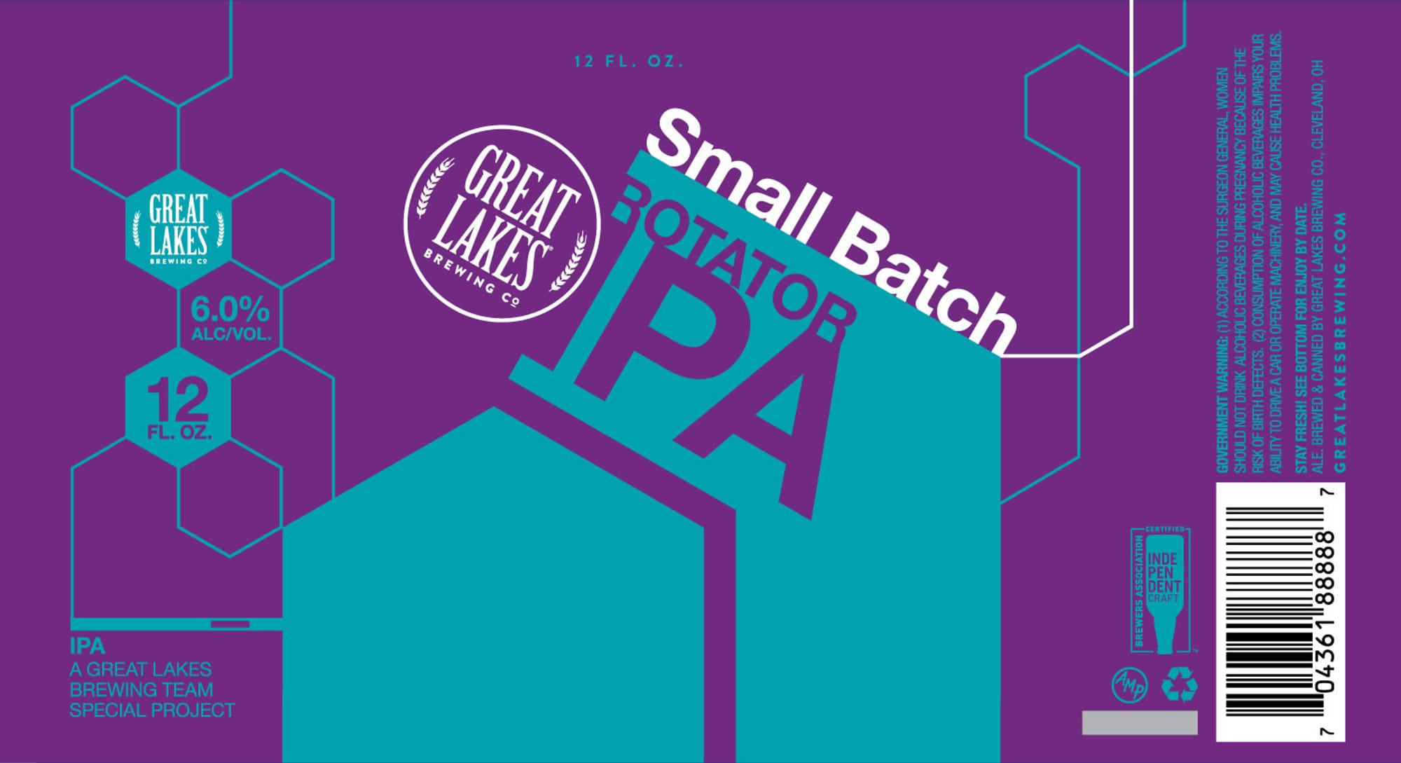 Small Batch IPA by Great Lakes Brewing Co. - beer label