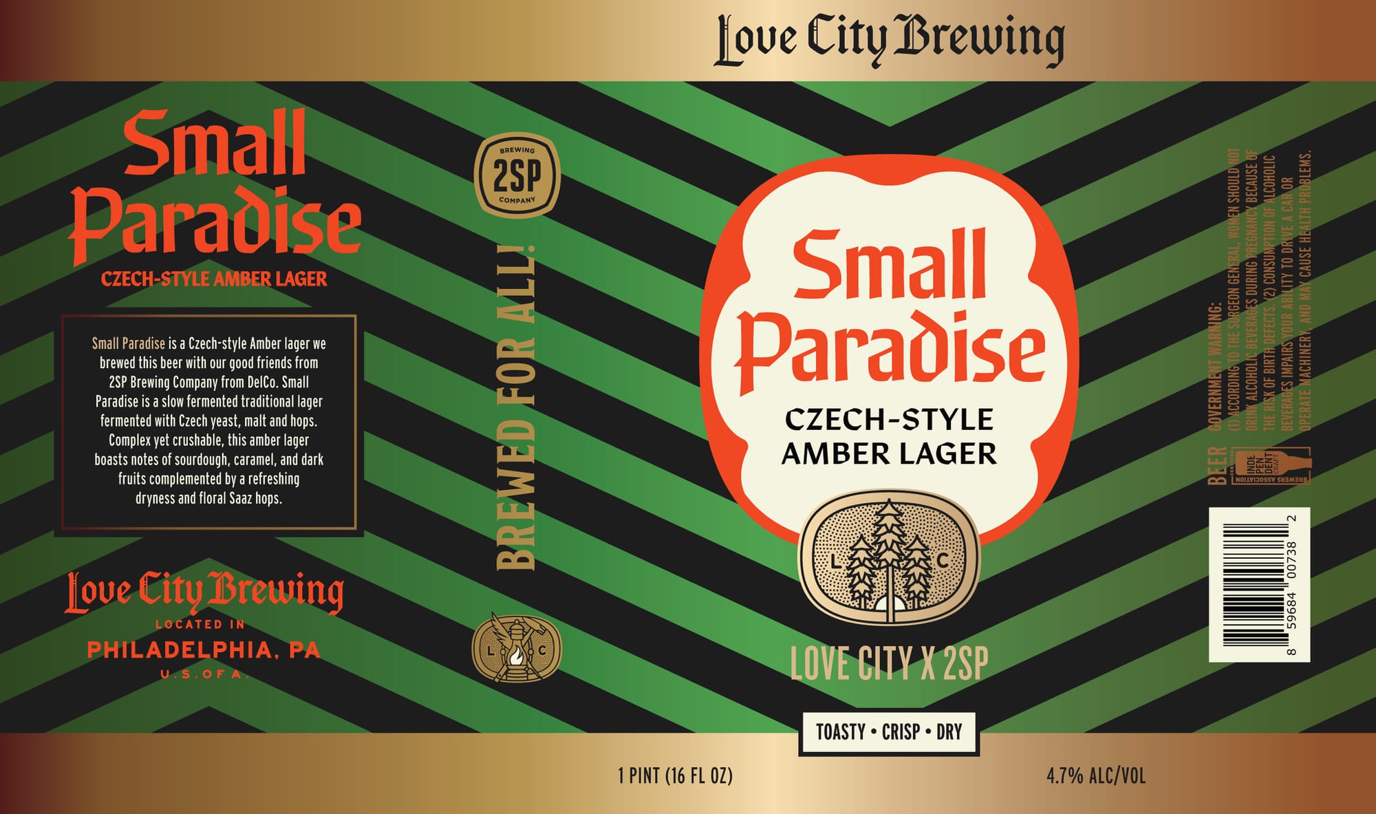 Small Paradise by Love City Brewing - beer label
