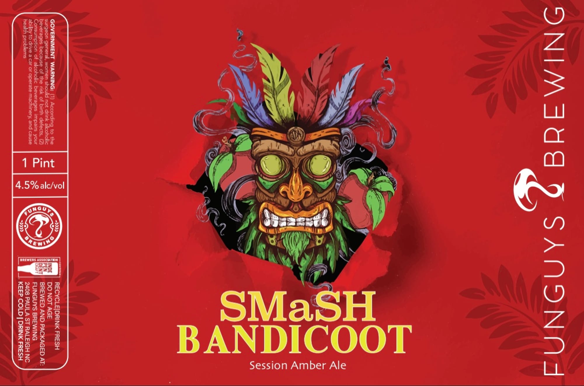 Smash Bandicoot by Fungus Brewing - beer label