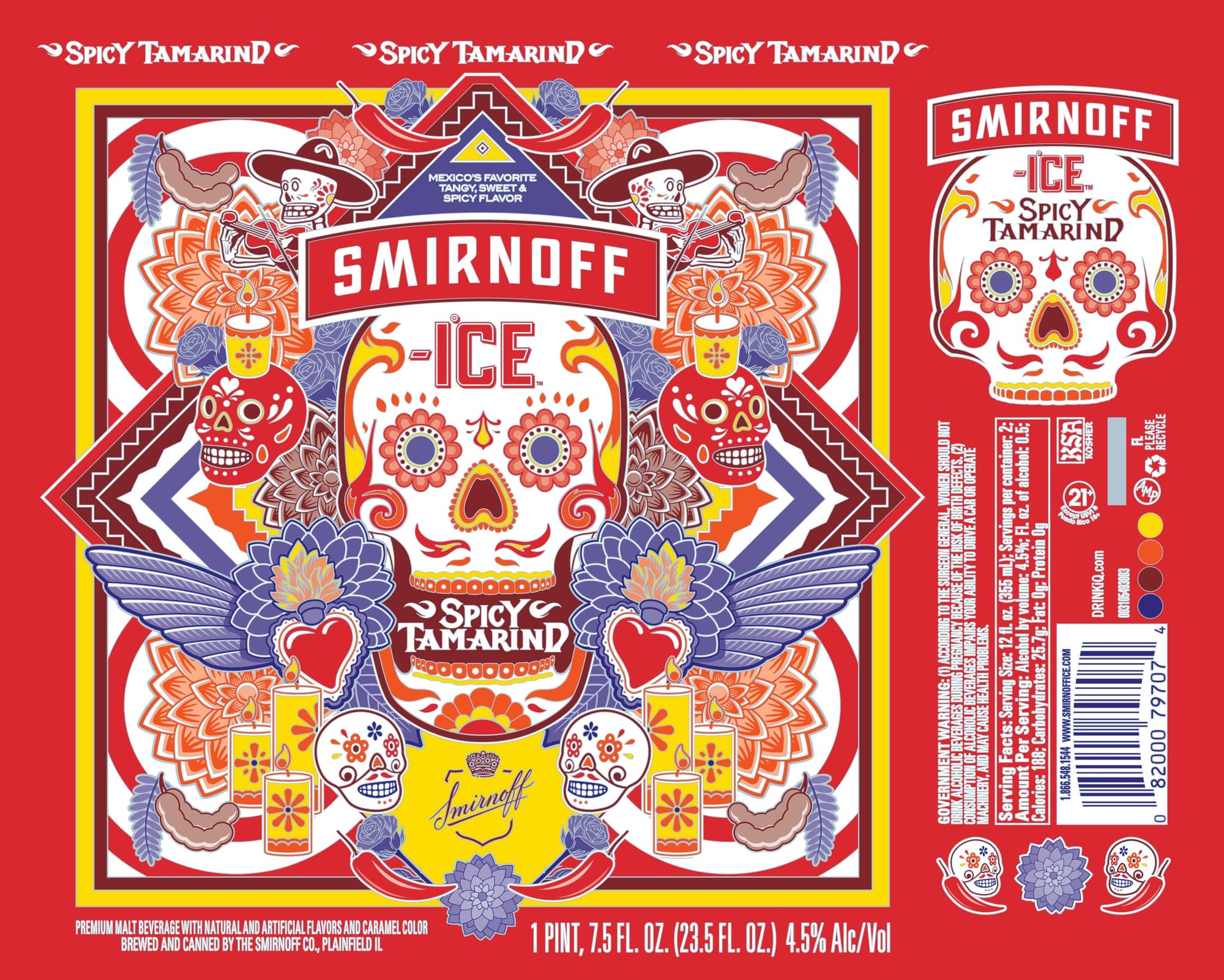 Ice Spicy Tamarind by Smirnoff - beer label