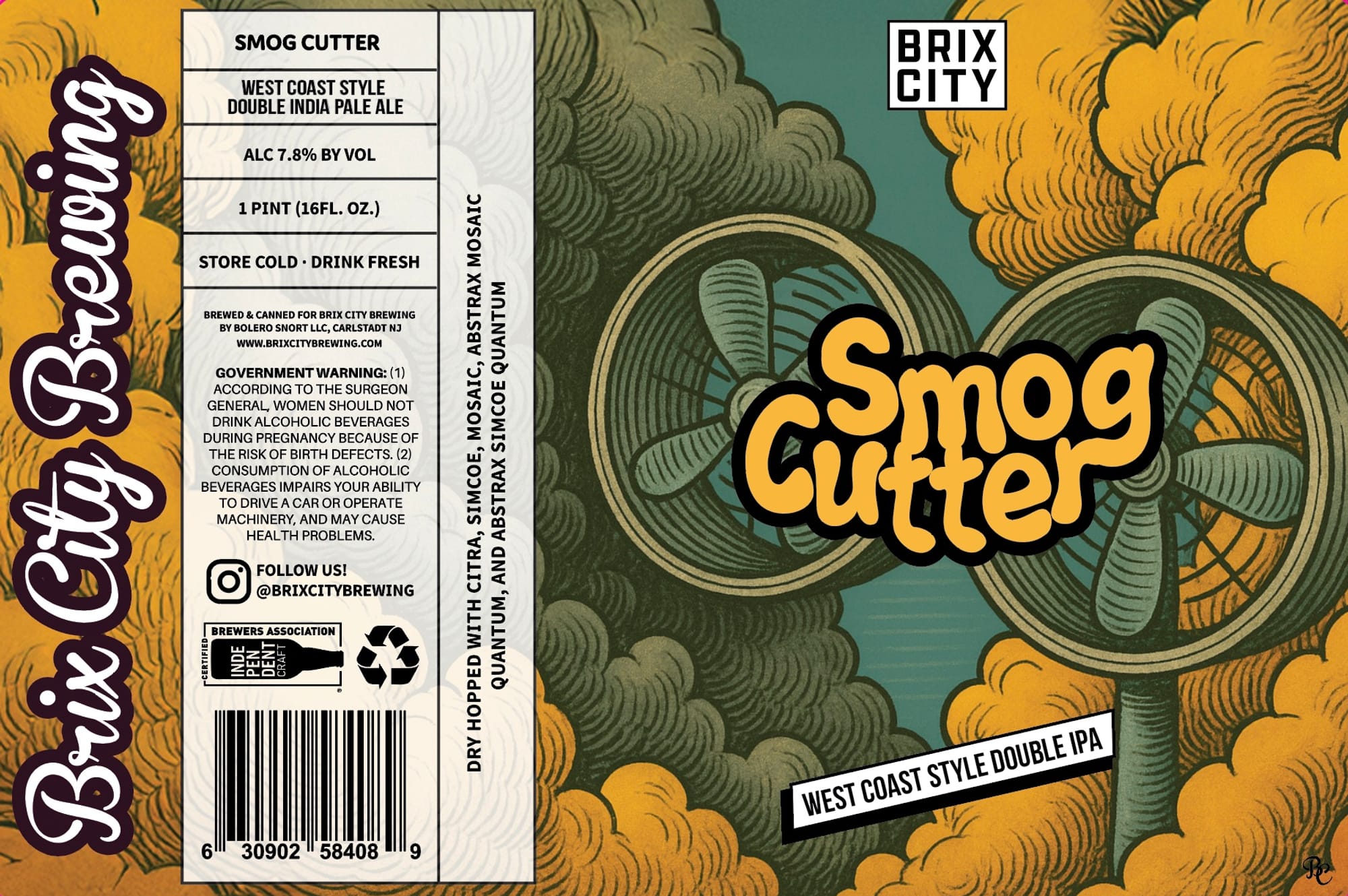 Smog Cutter by Brix City Brewing - beer label