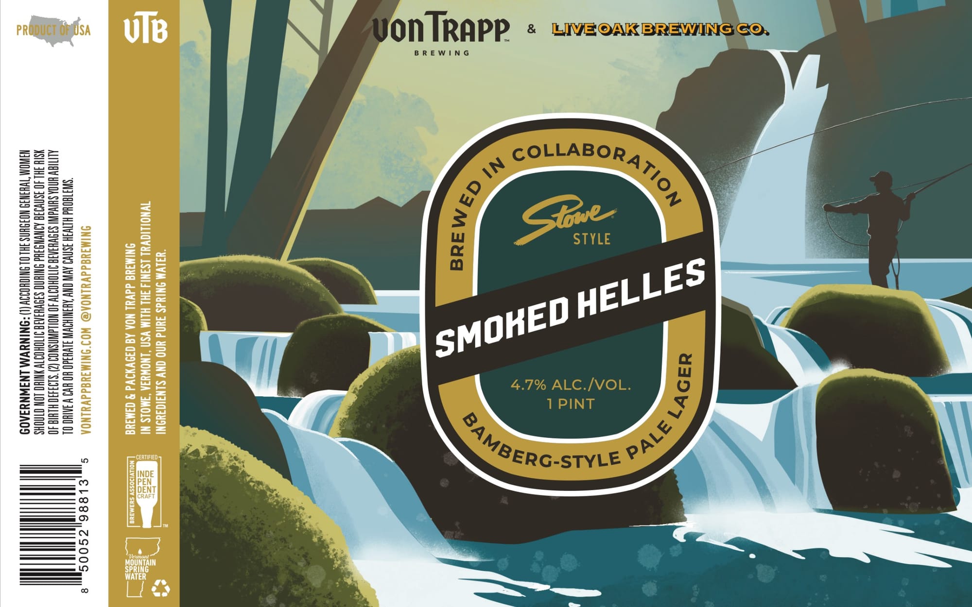 Smoked Helles Lager by Von Trapp Brewing - beer label