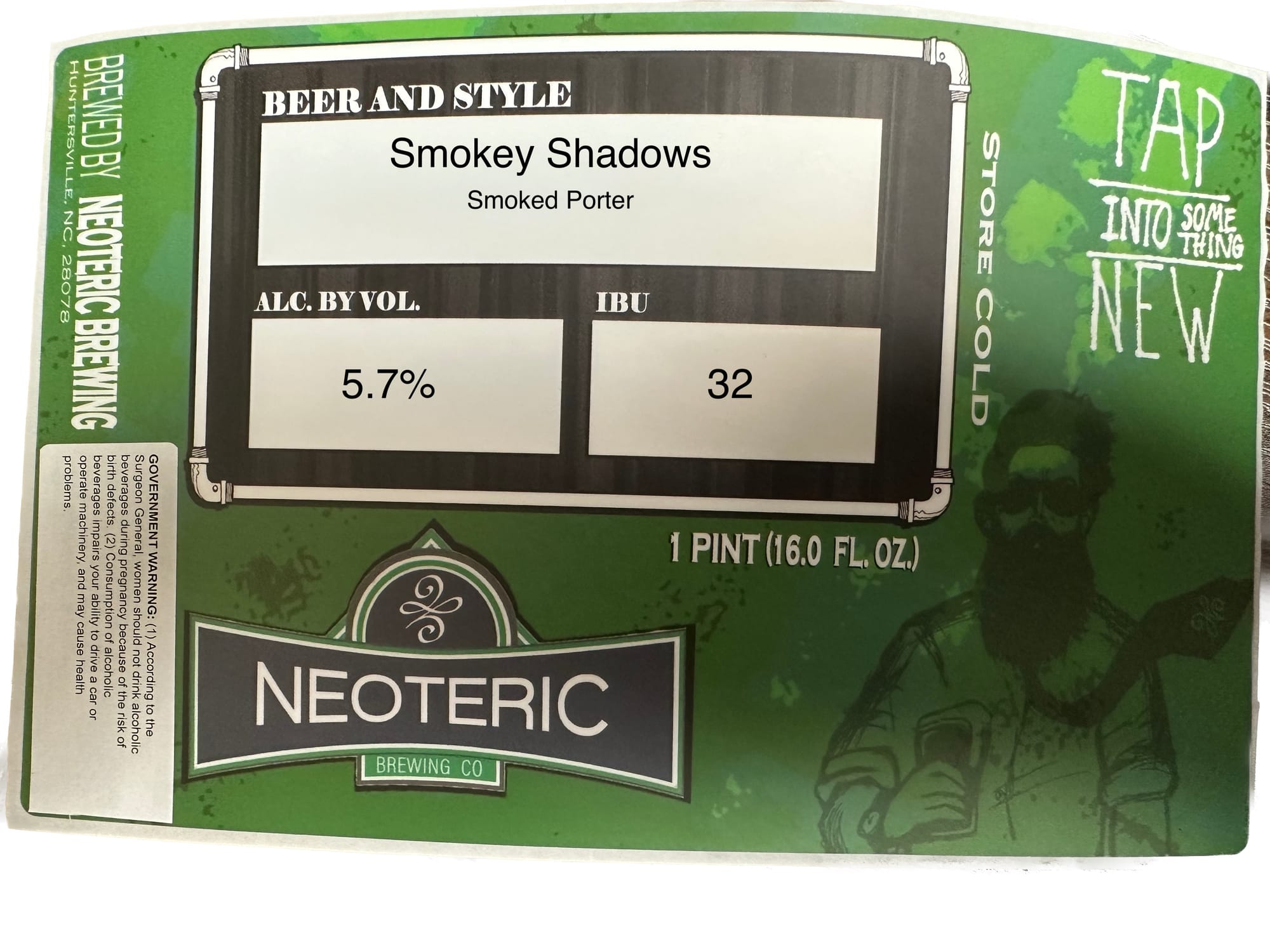 Smokey Shadows by Neoteric Brewing - beer label