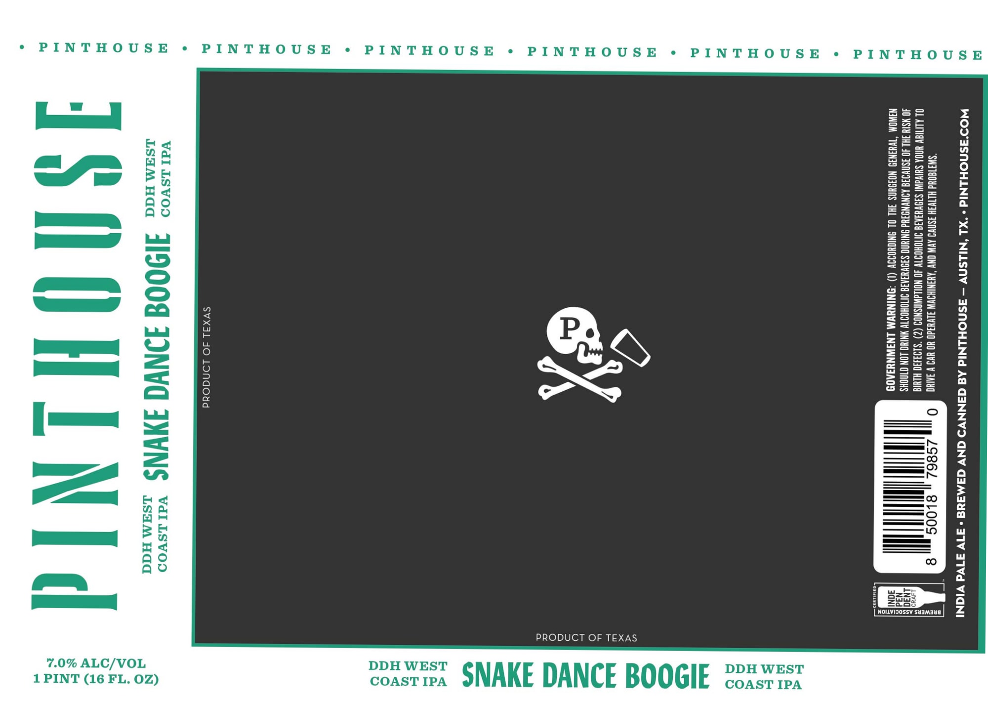 Snake Dance Boogie by Pinthouse Pizza - beer label