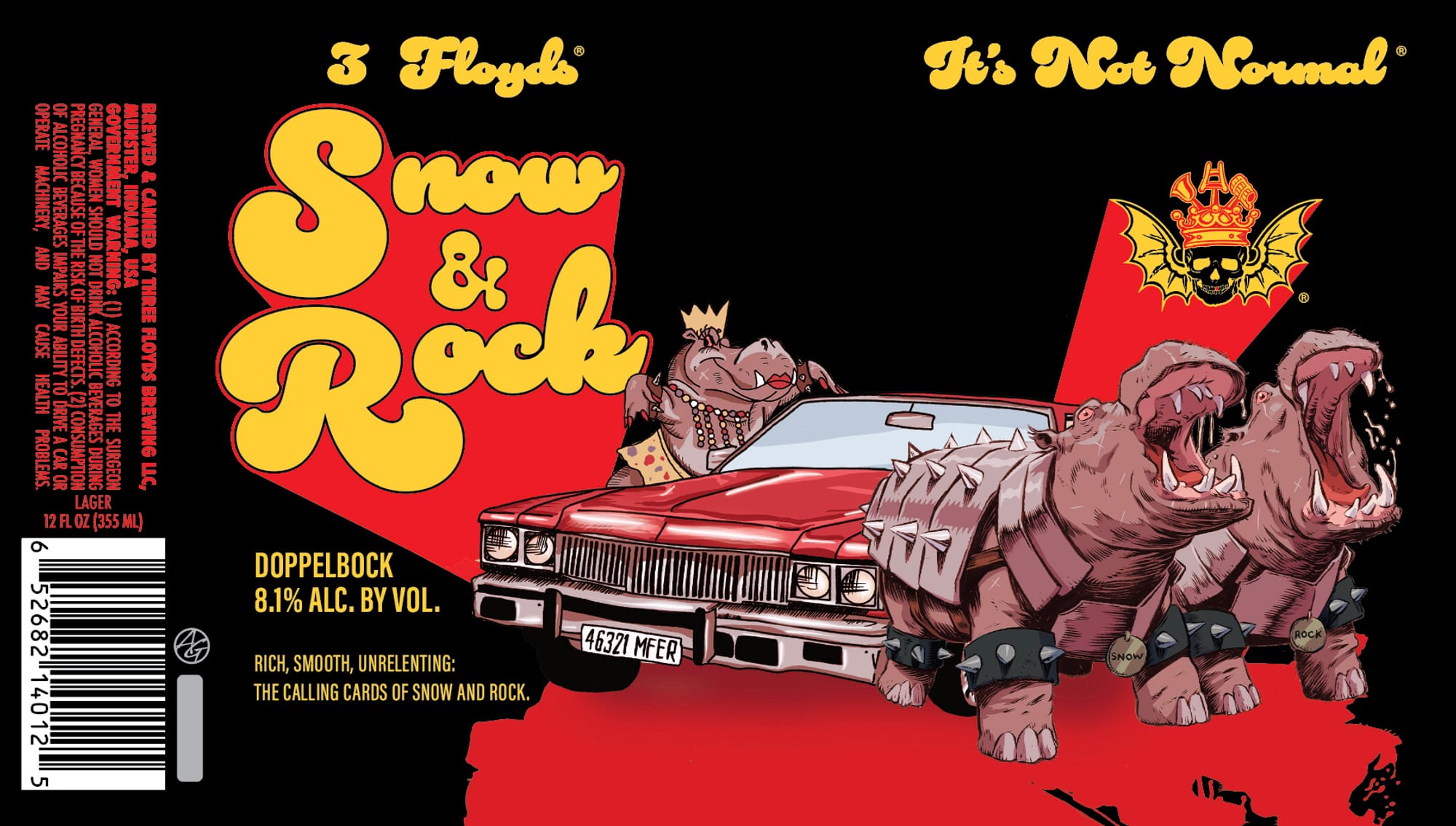 Snow & Rock by 3 Floyds Brewing - beer label