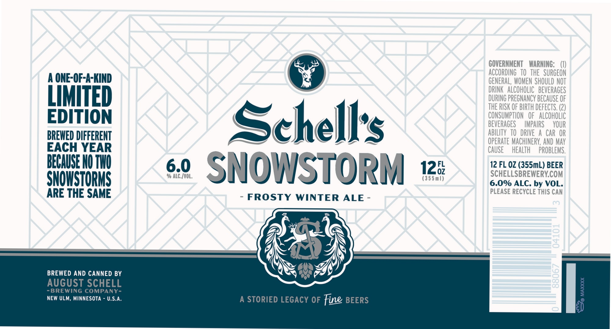 Snowstorm by August Schell Brewing Company - beer label