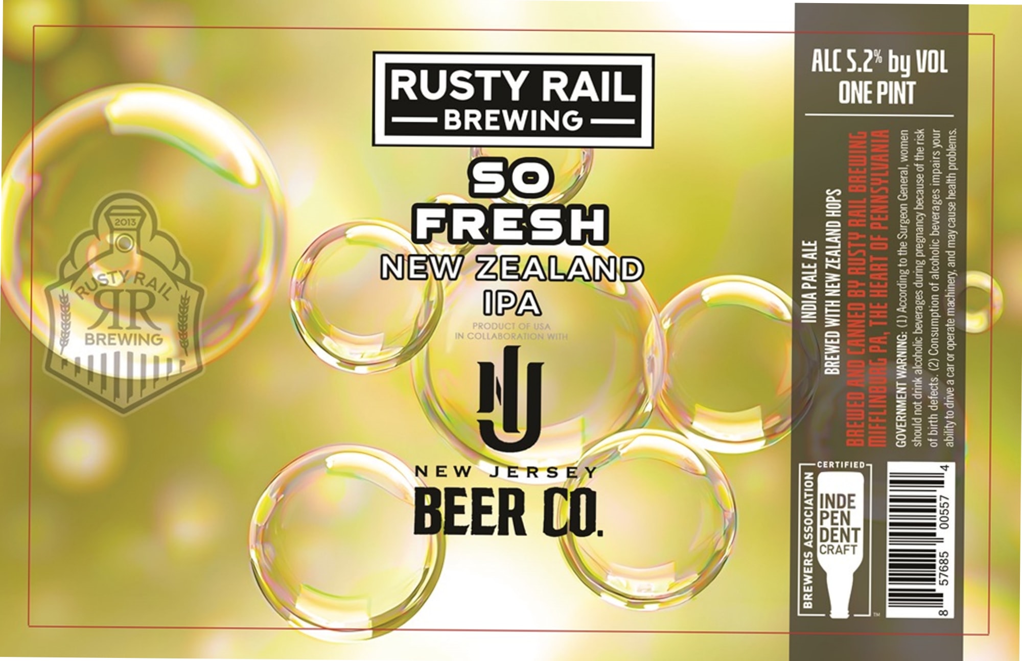 So Fresh by Rusty Rail Brewing - beer label
