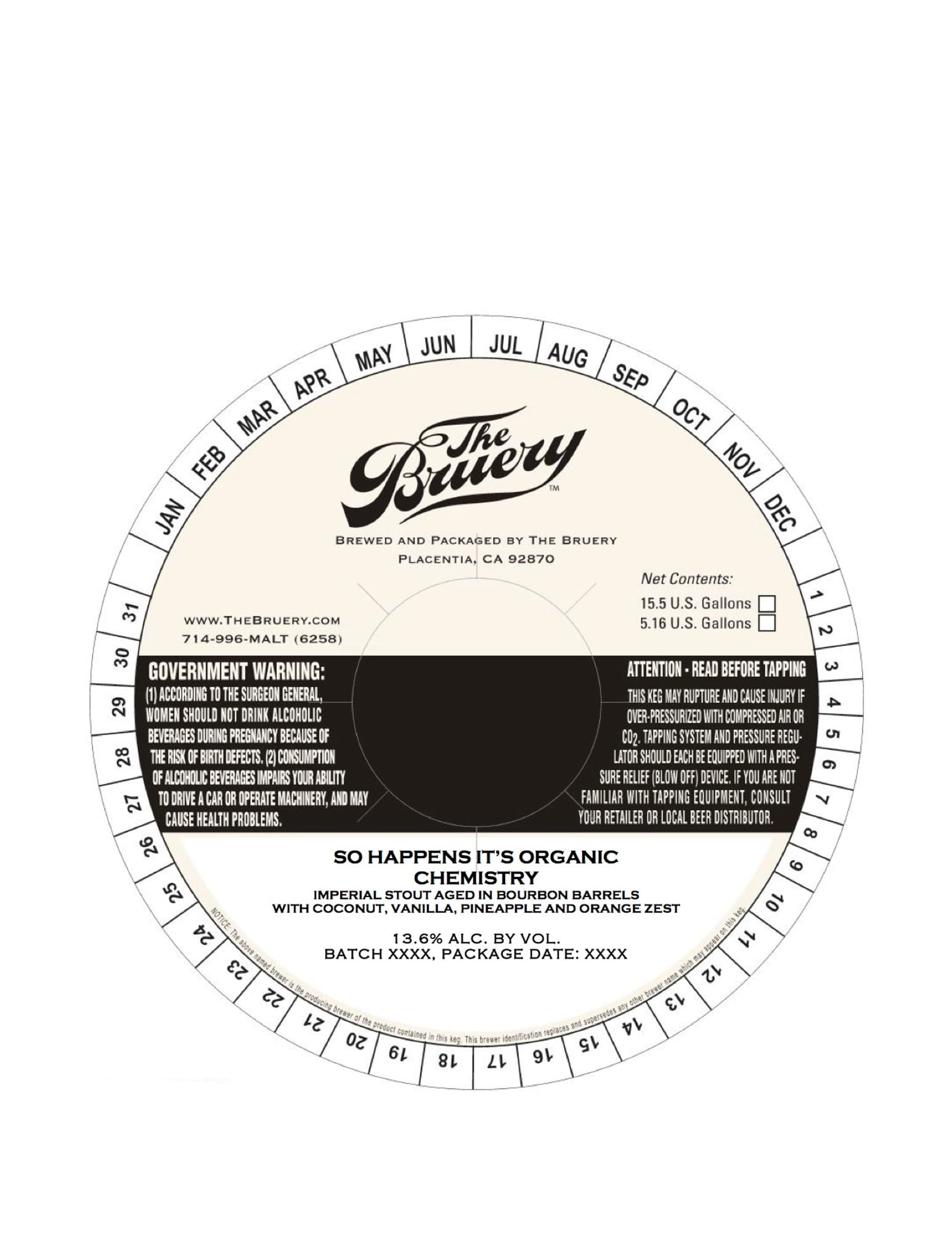 So Happens It’s Organic Chemistry by The Bruery - beer label