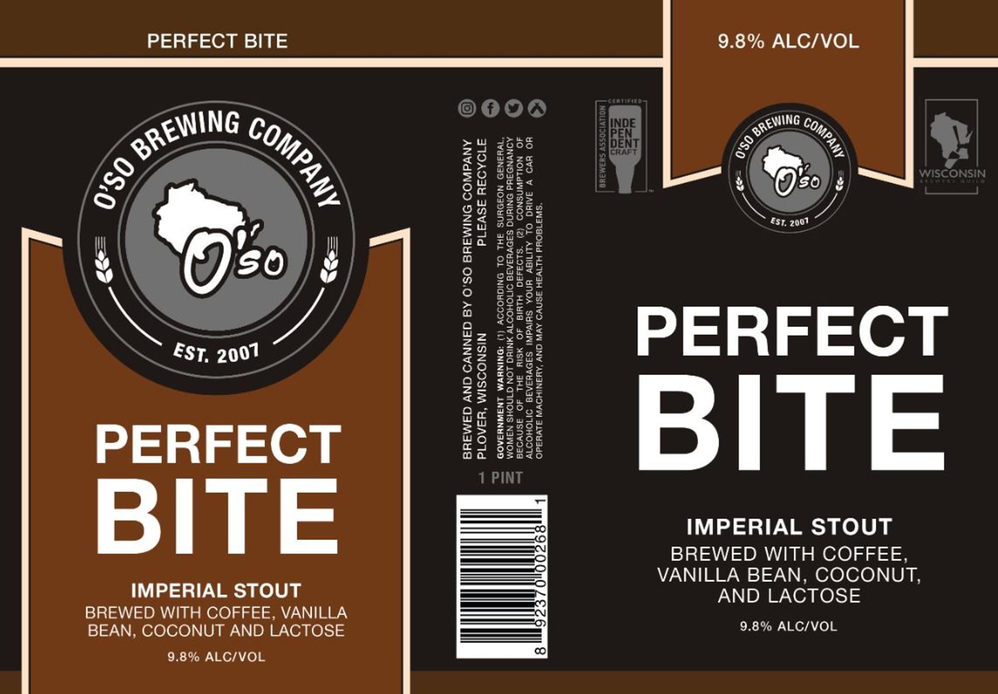 Perfect Bite by O’so Brewing Company - beer label