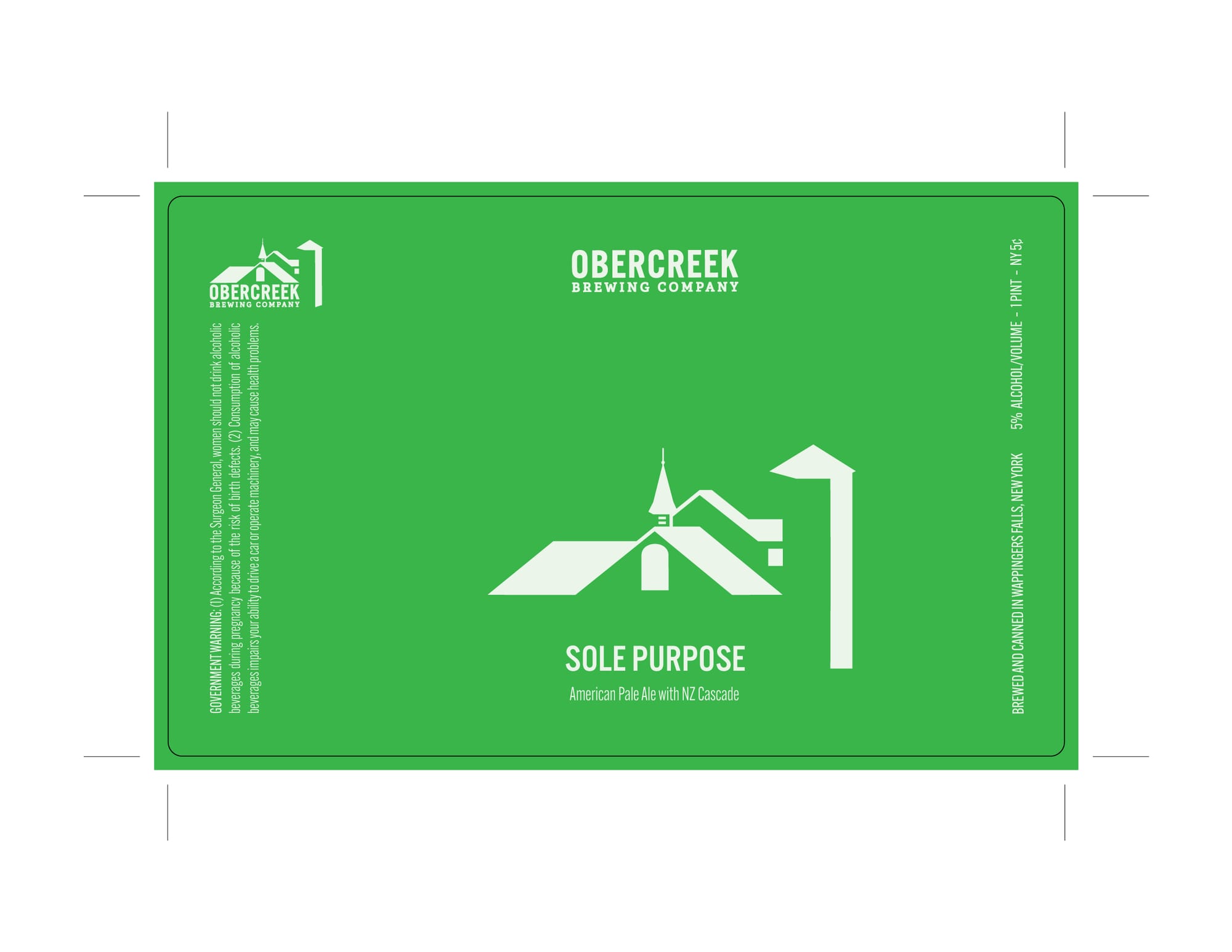 Sole Purpose by Obercreek Brewing Company - beer label