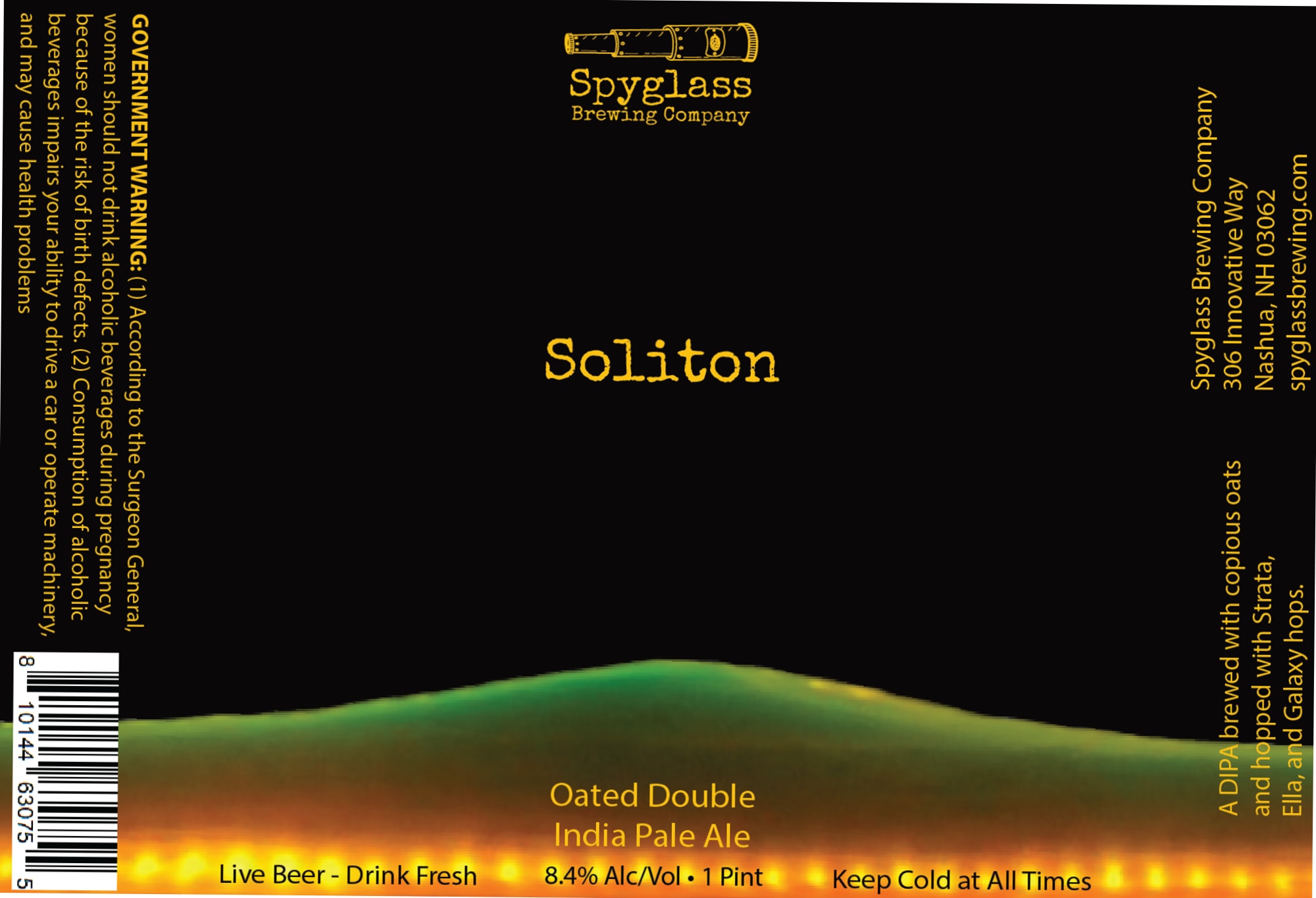 Soliton by Spyglass Brewing Company - beer label
