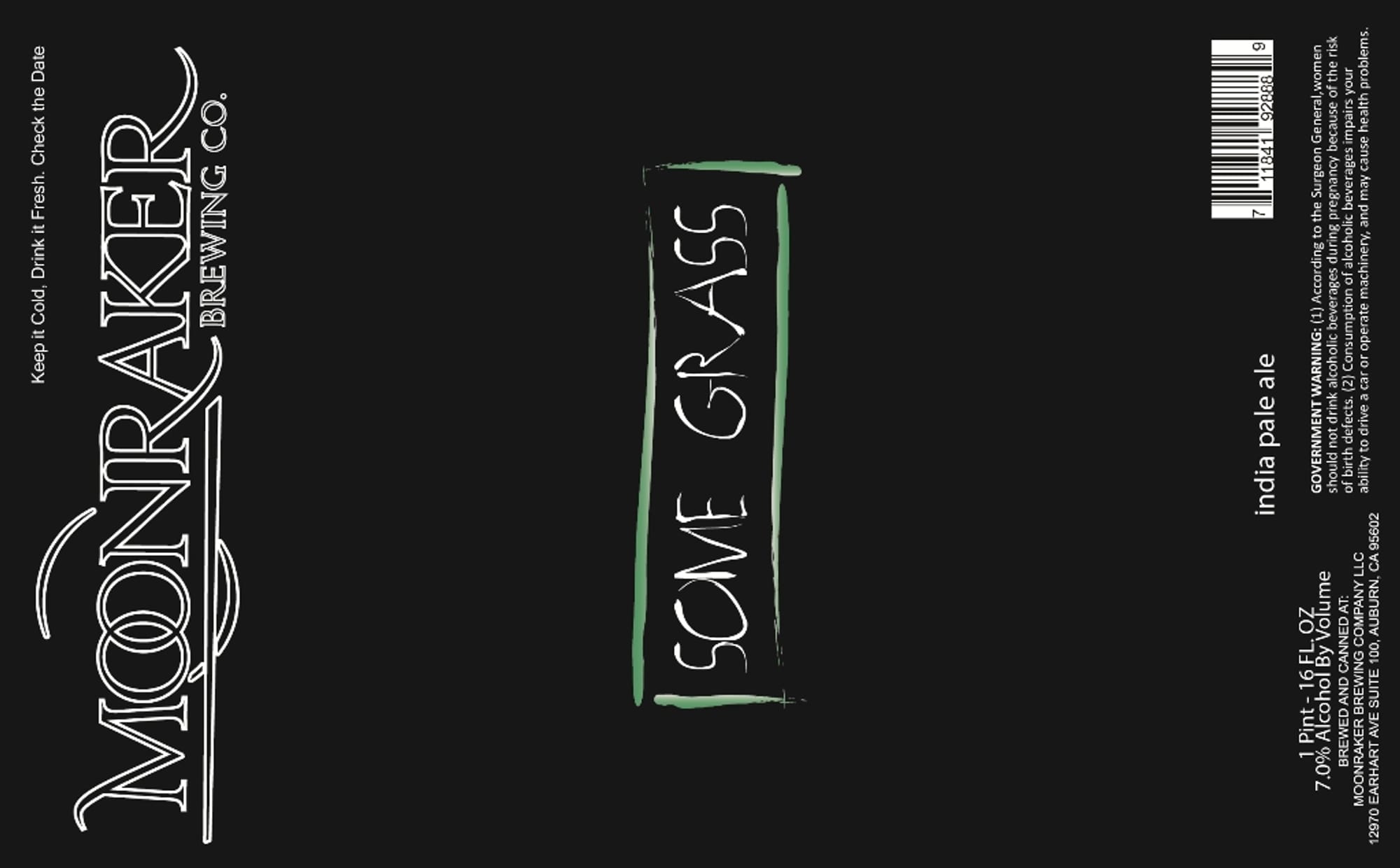 Some Grass by Monraker Brewing Co. - beer label