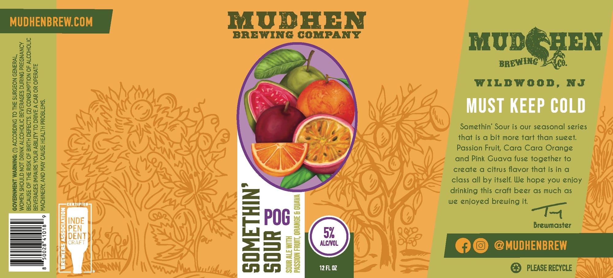 Somethin’ Sour POG by Mudhen Brewing Company - beer label