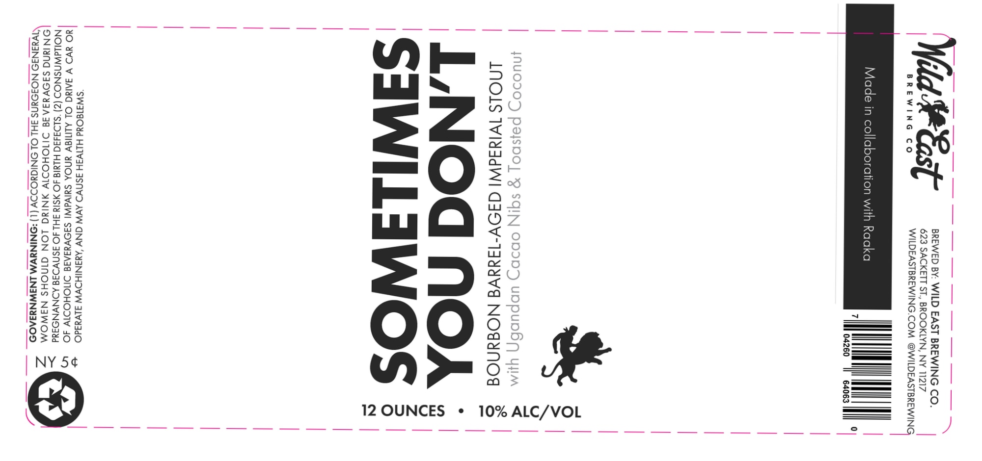 Sometimes You Don’t by Wild East Brewing - beer label