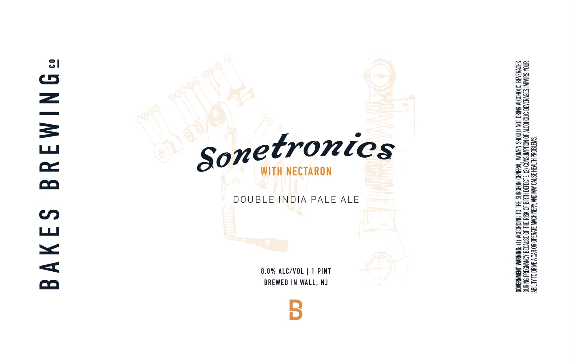 Sonetronics by Bakes Brewing - beer label