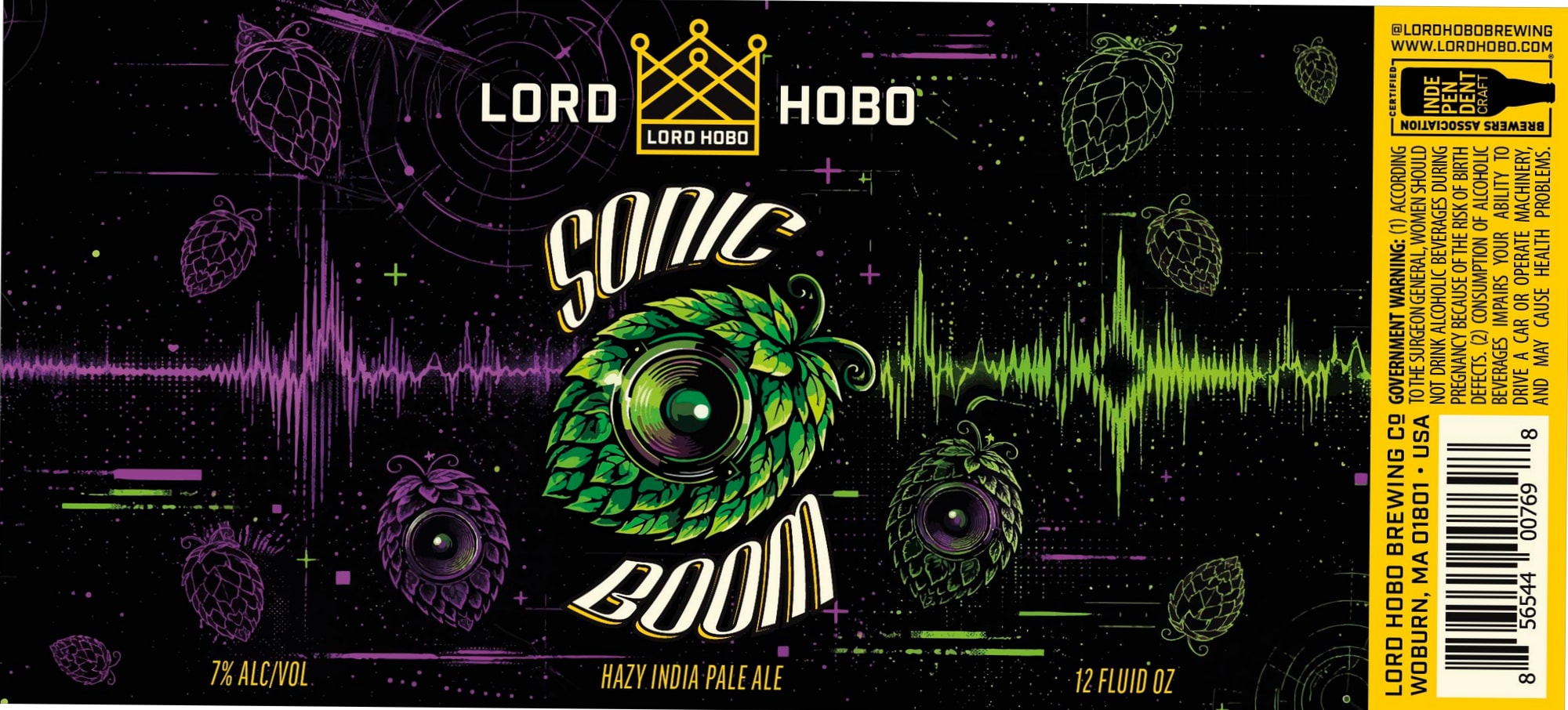 Sonic Boom by Lord Hobo Brewing - beer label