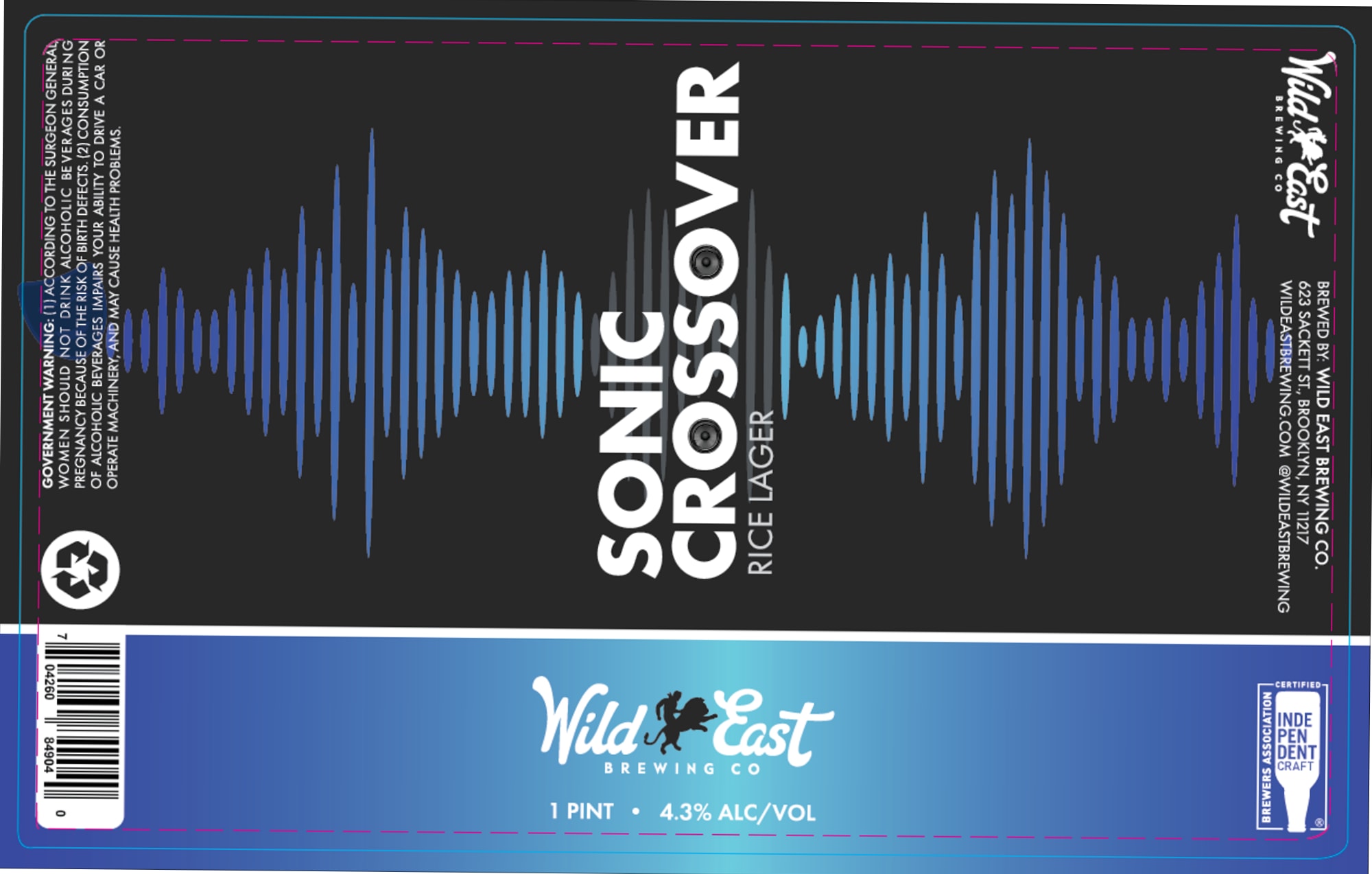 Sonic Crossover by Wild East Brewing Co. - beer label