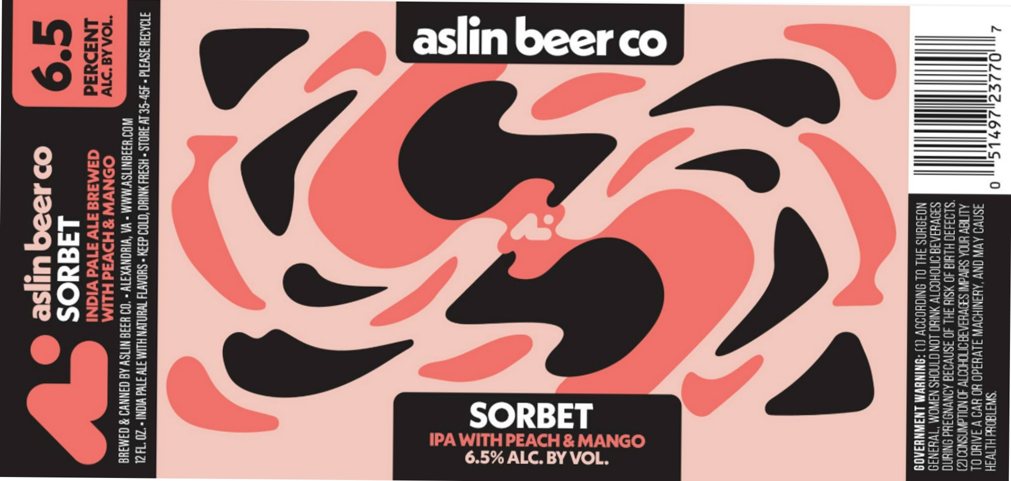 Sorbet by Aslin Beer Co. - beer label