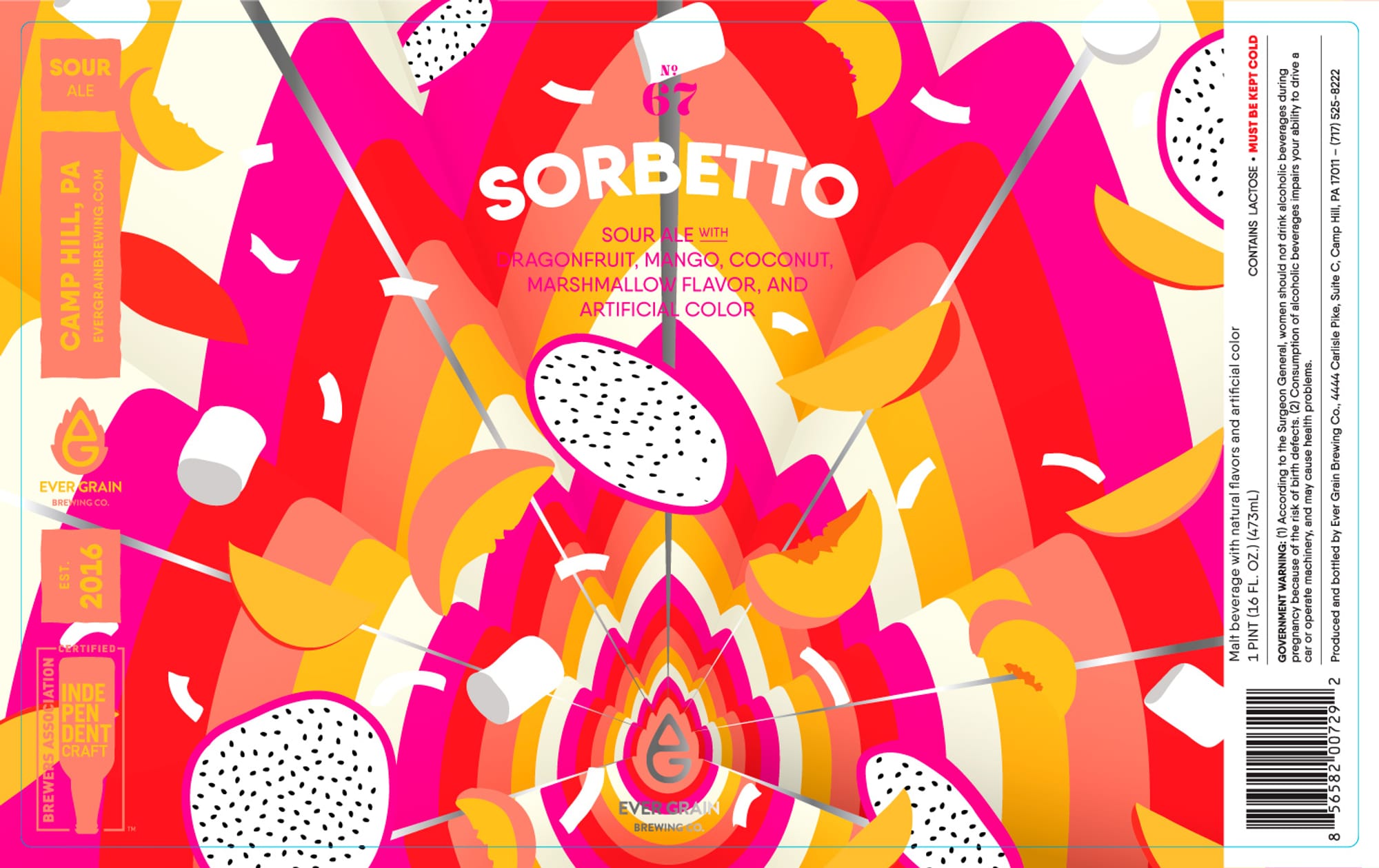 Sorbetto by Ever Grain Brewing - beer label