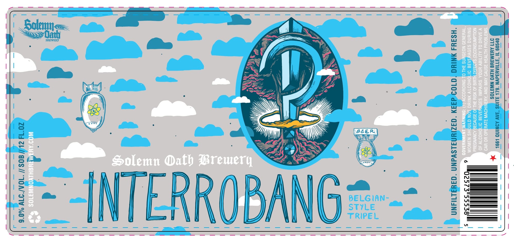 Interrobang by Solemn Oath Brewery - beer label