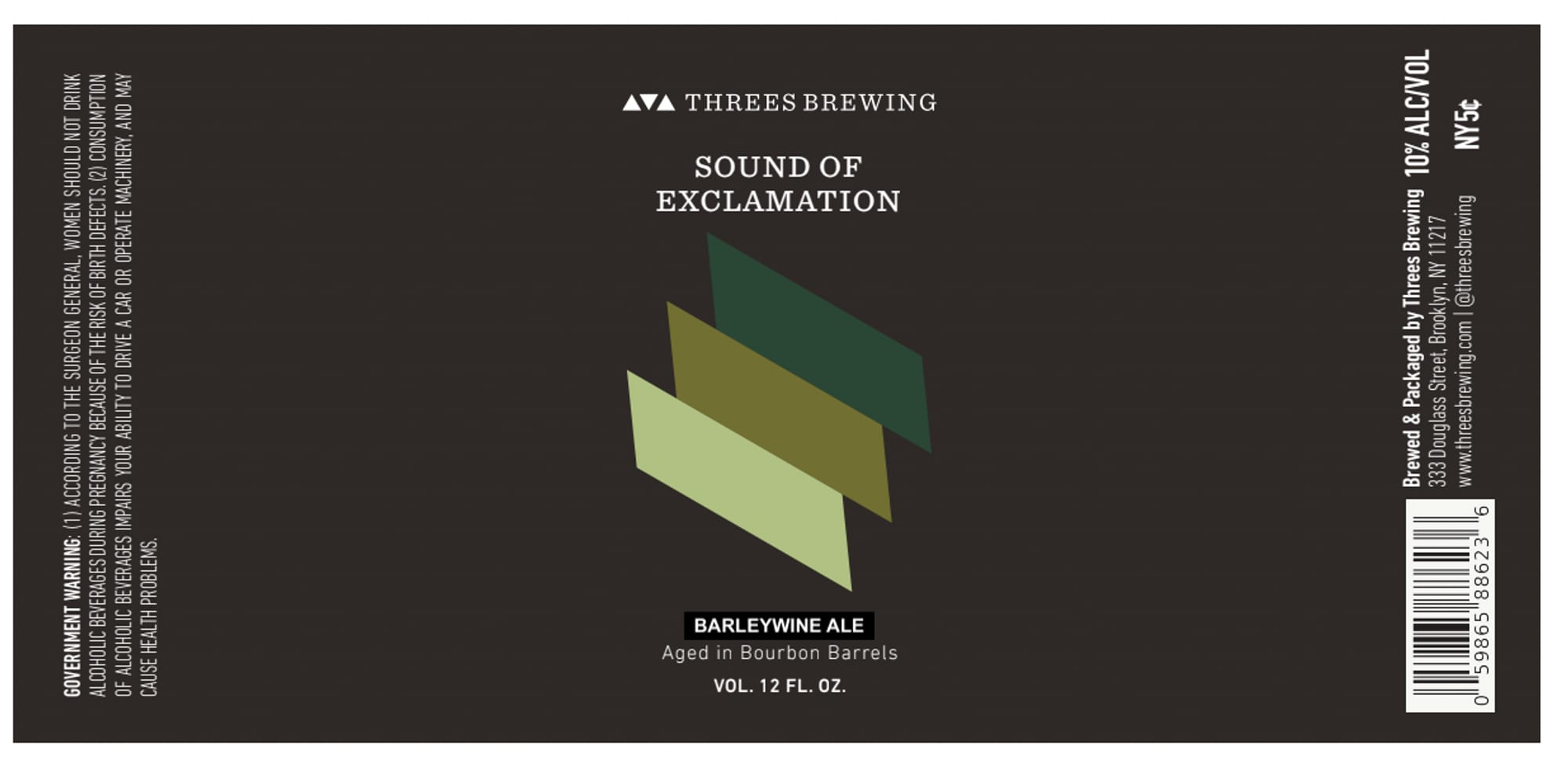Sound of Exclamation by Three Brewing - beer label