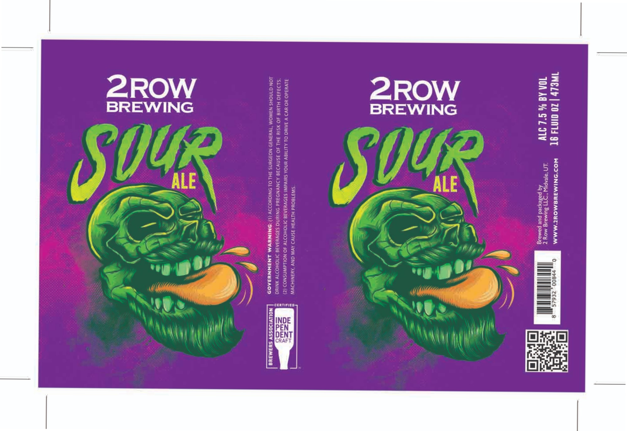 Sour Ale by 2 Row Brewing - beer label