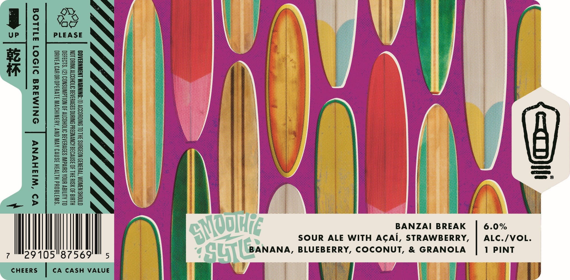 SOUR ALE by BANZAI BREAK - beer label