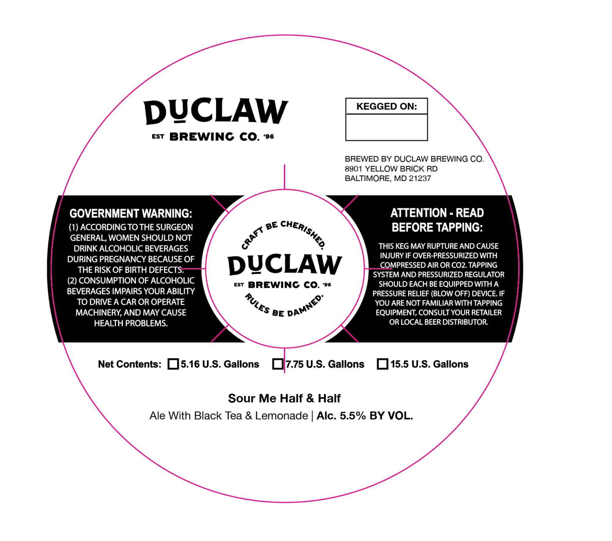 Sour Ale Half & Half by DUCŁAW BREWING CO. - beer label